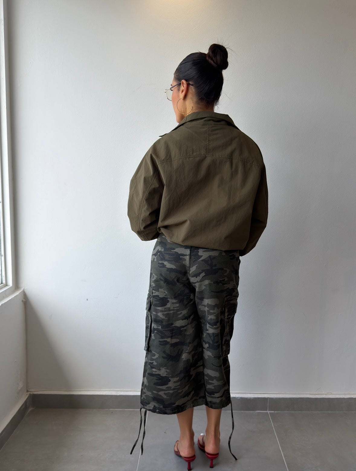 Olive Windbreaker Jacket