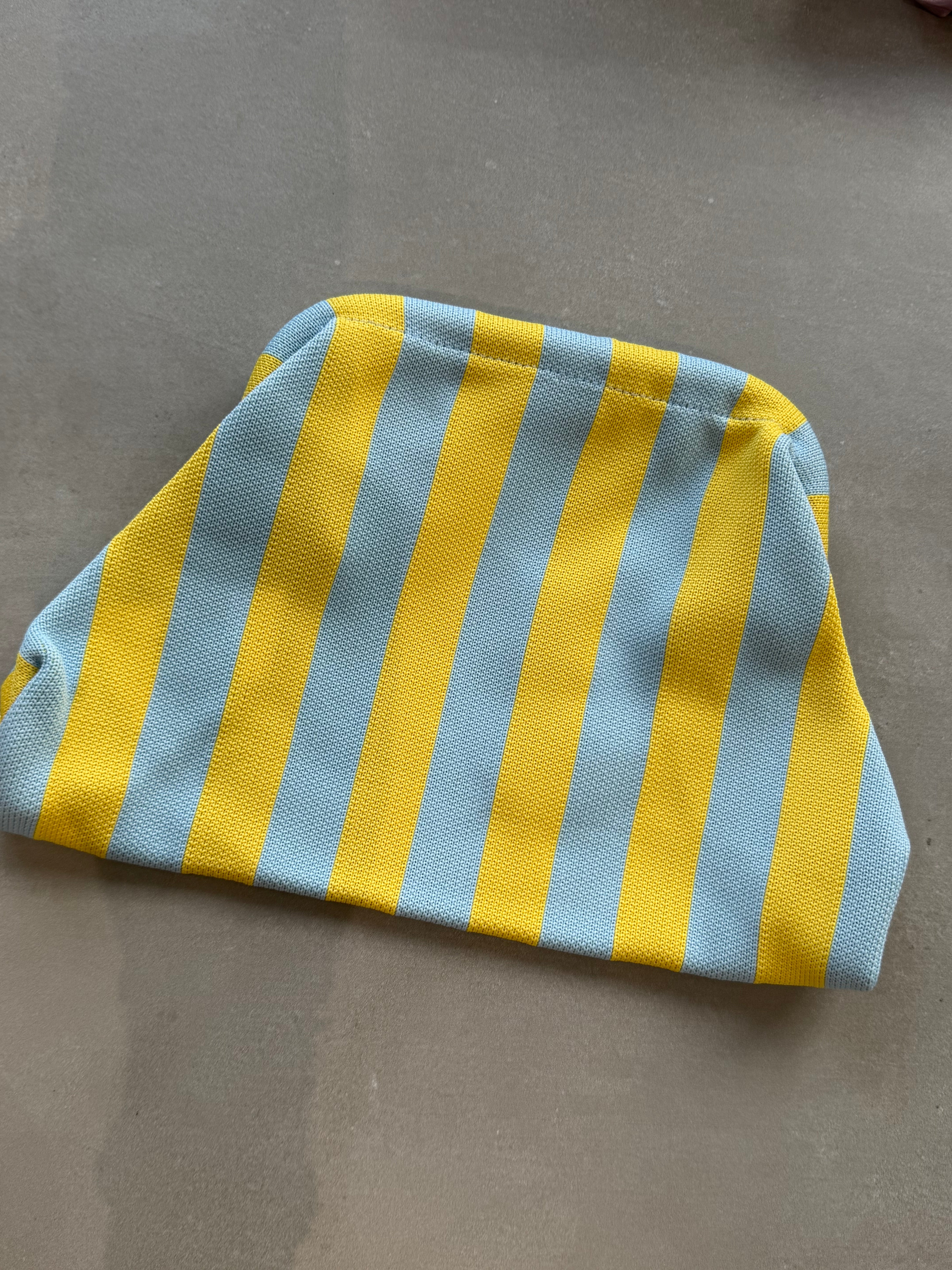 Beach Pouch (Blue/Yellow Stripes)