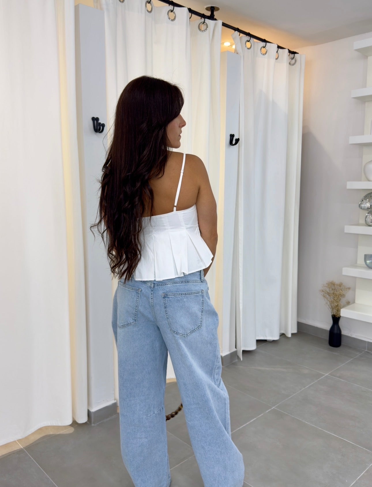 Mid Rise Light Denim Jean