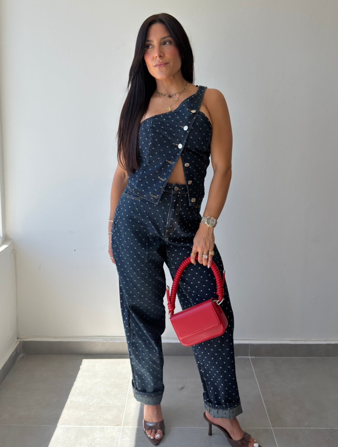 Polka Denim Set
