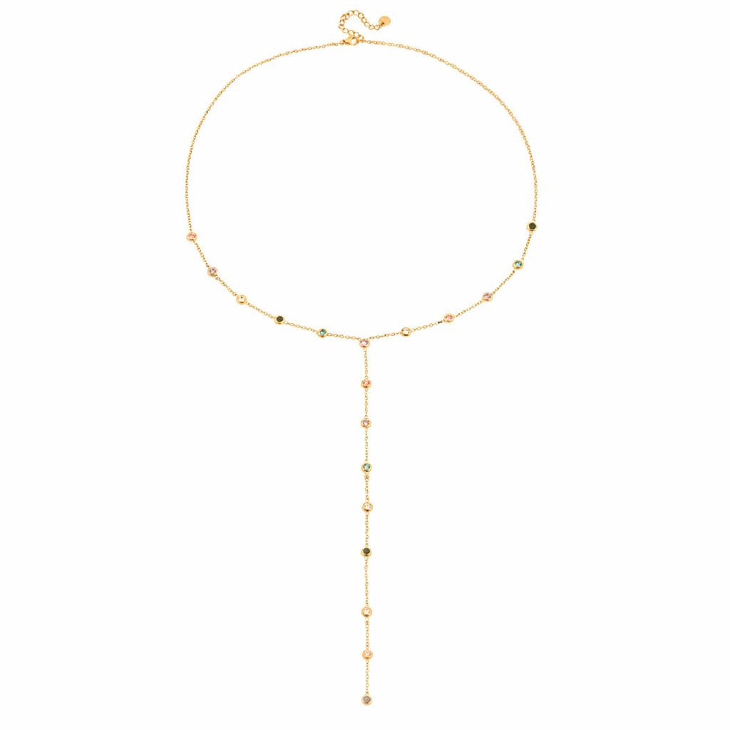 Crystal Studs Lariat