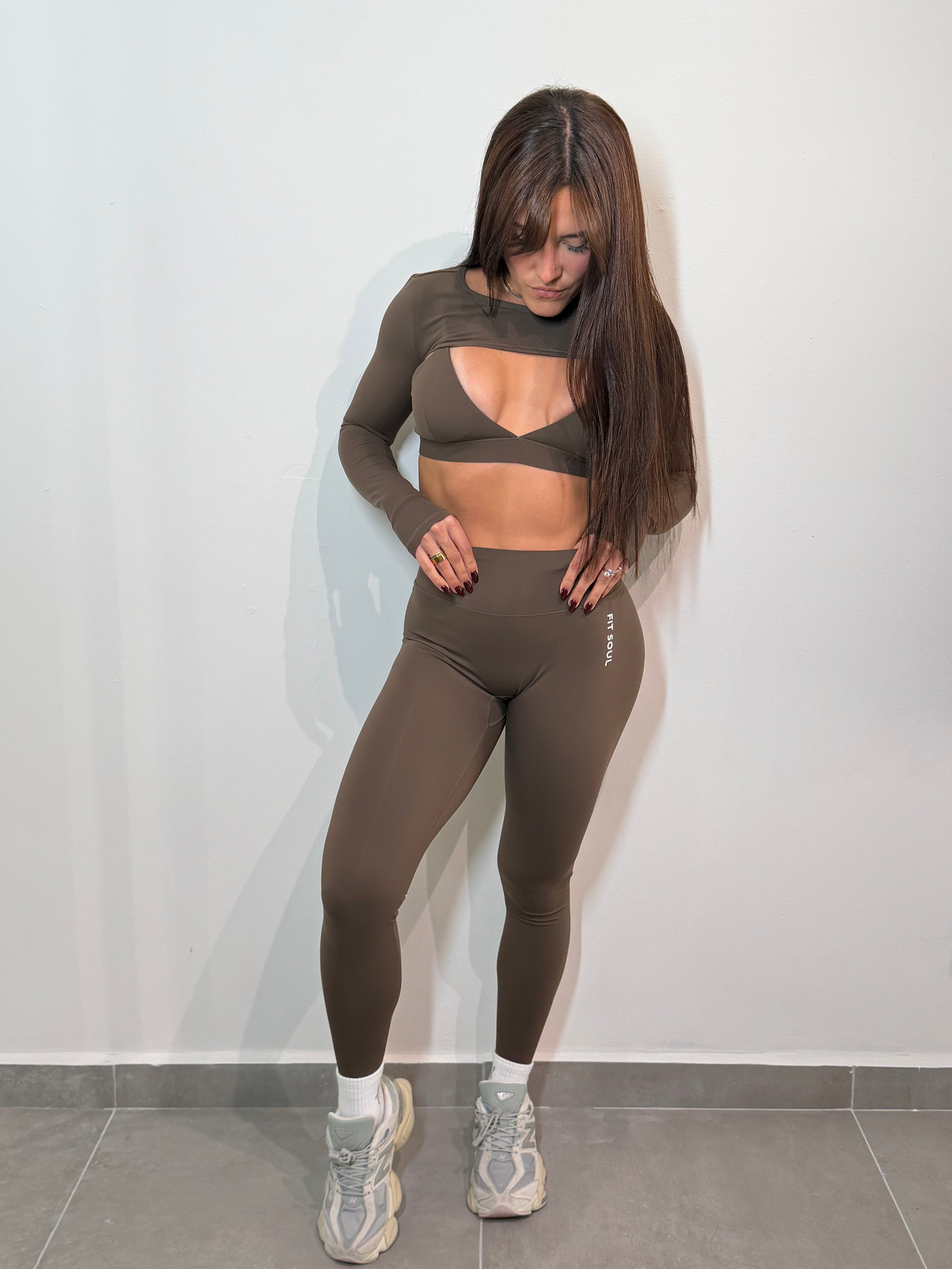 Brown 3 Piece Legging Set