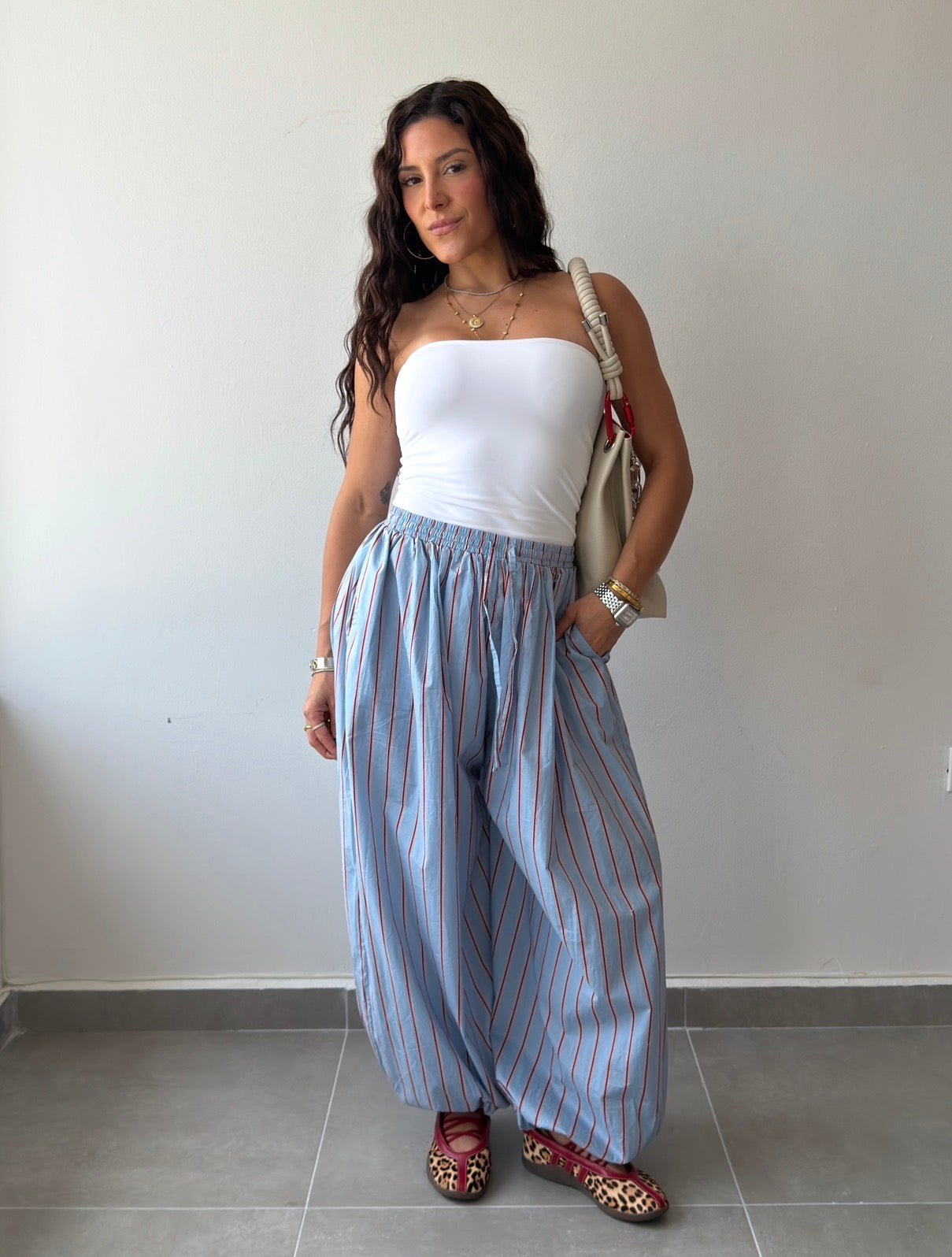 Striped Balloon Pant