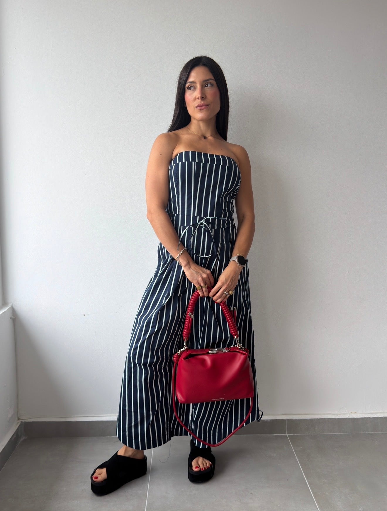 Striped Barrel Jumpsuit