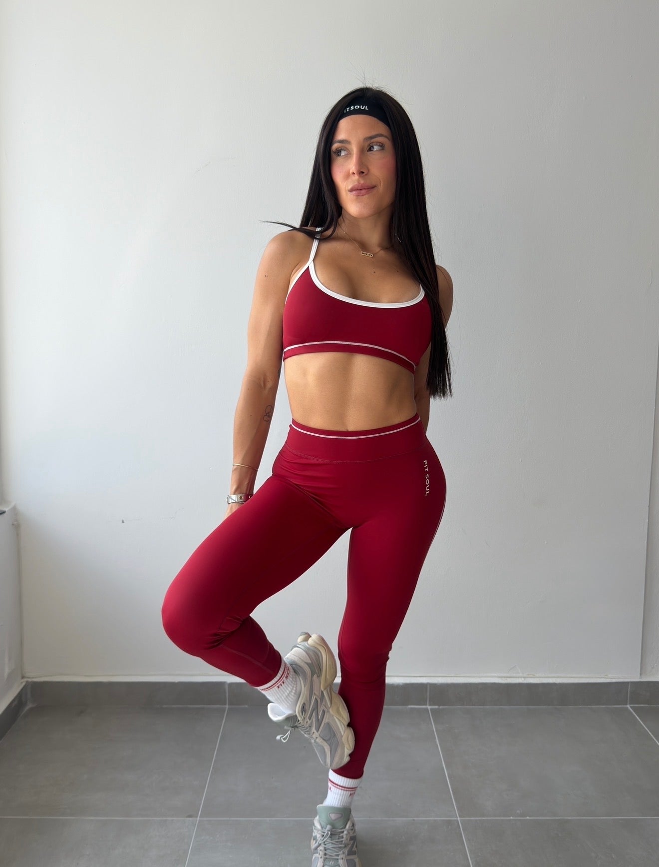 Cherry Contrast Legging Set