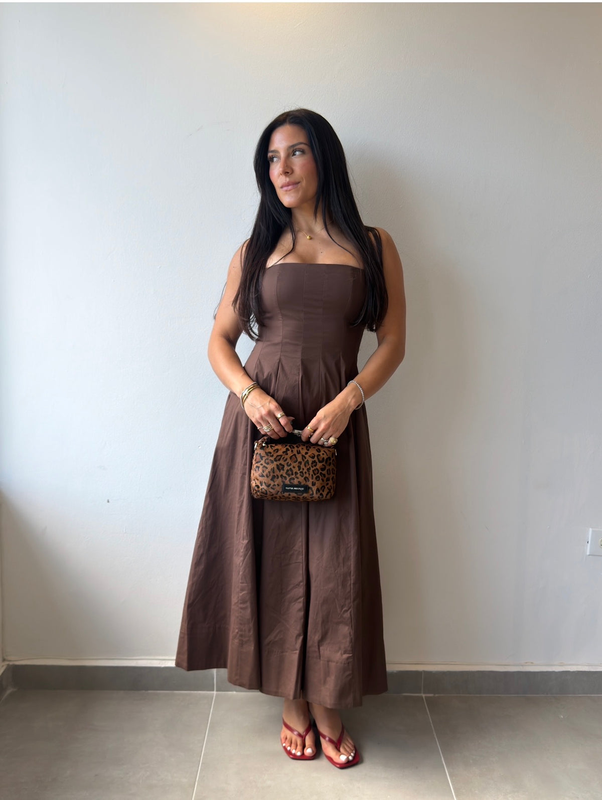Brown Midi Dress