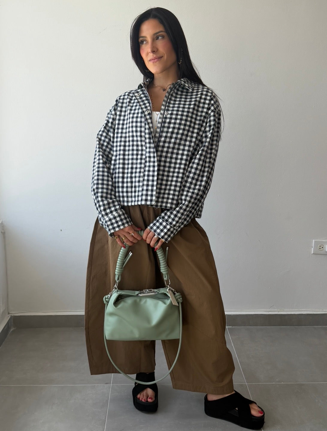 Navy Gingham Jacket