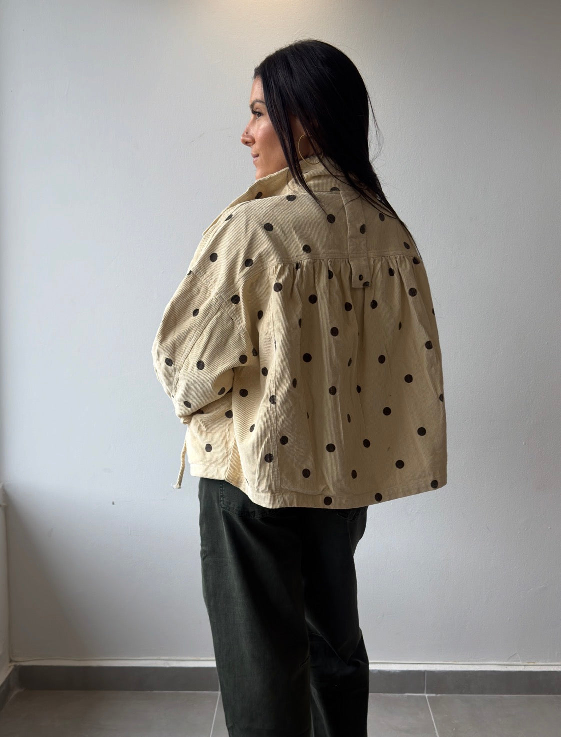 Polka Corduroy Bomber Jacket