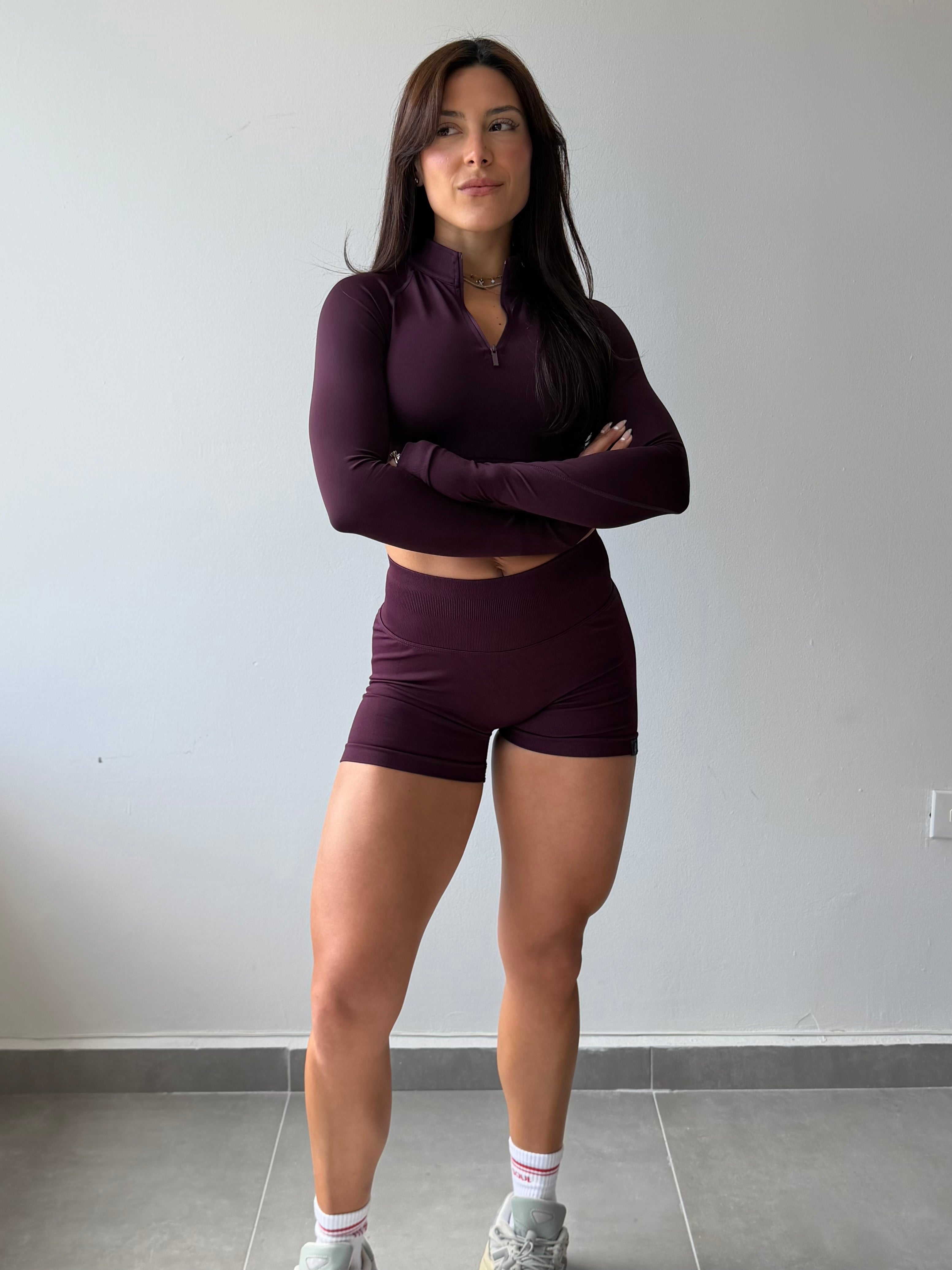Plum Seamless Short Set