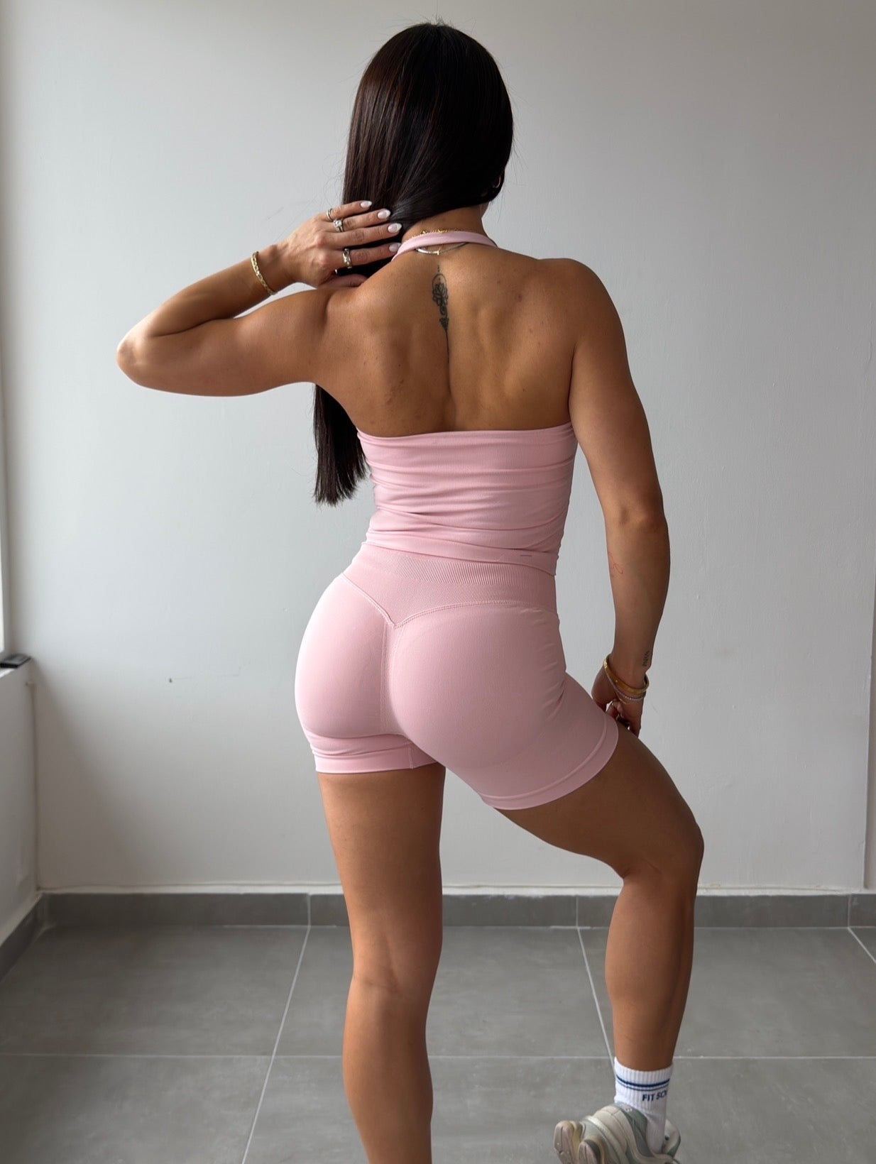 Baby Pink Seamless Short Set