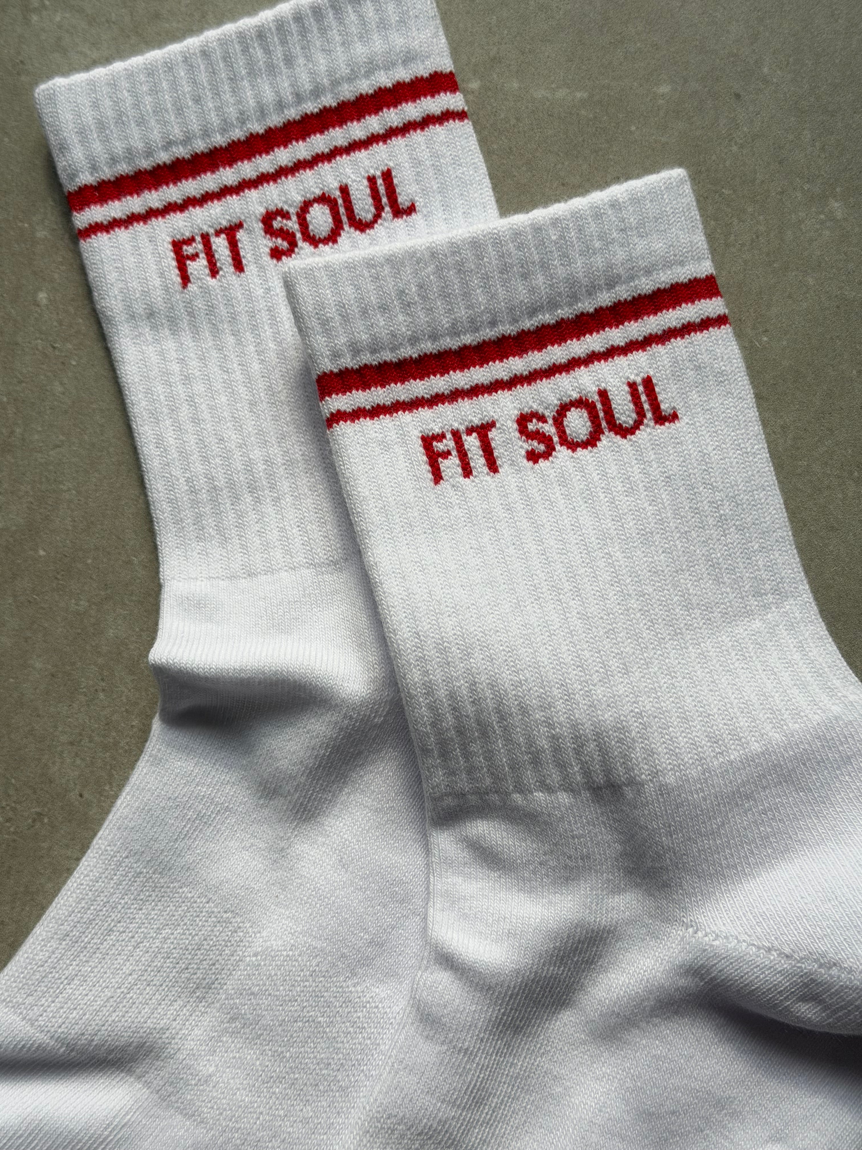 Half Crew Socks (Red)