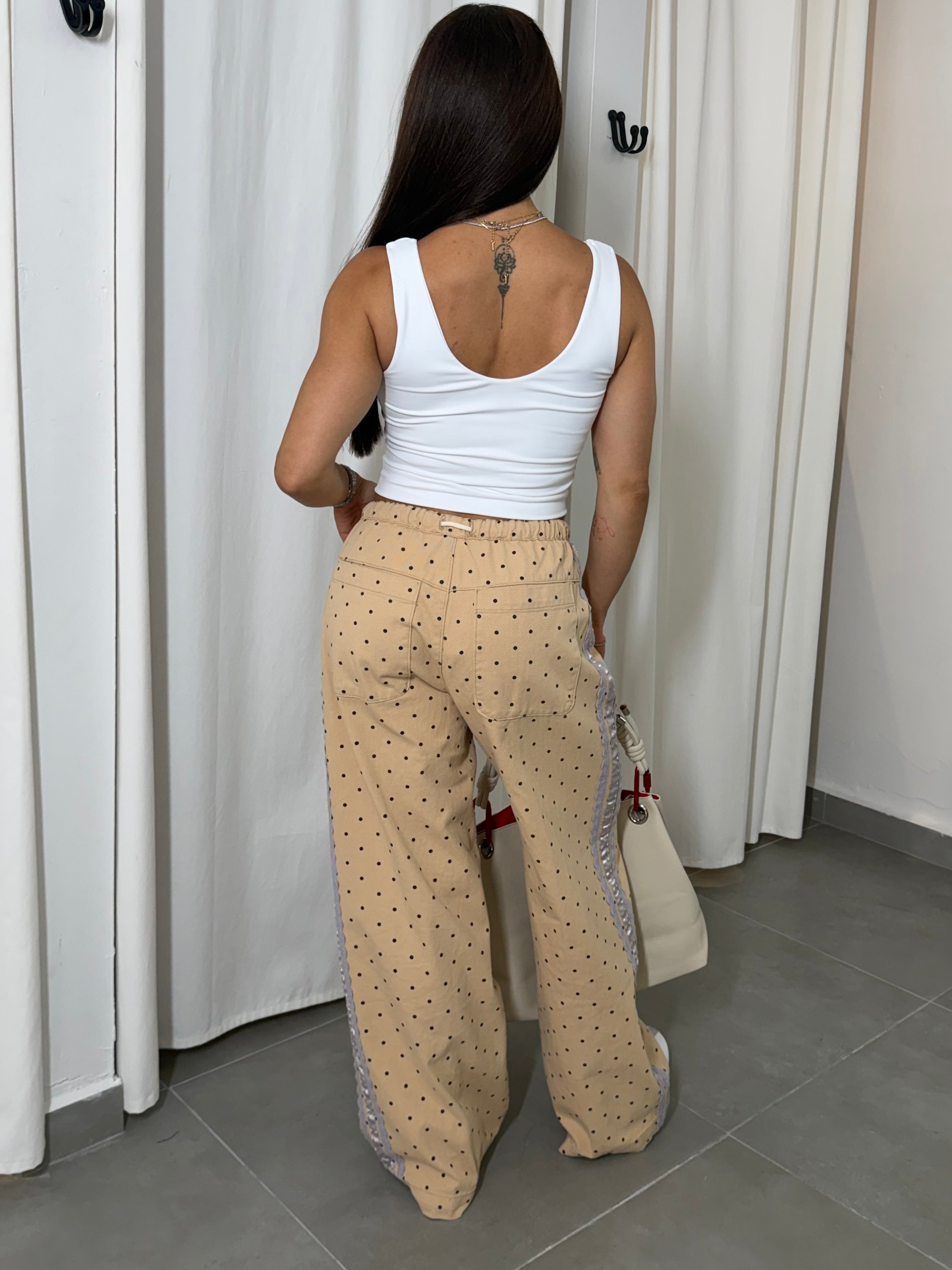 Khaki Polka Dots Trousers