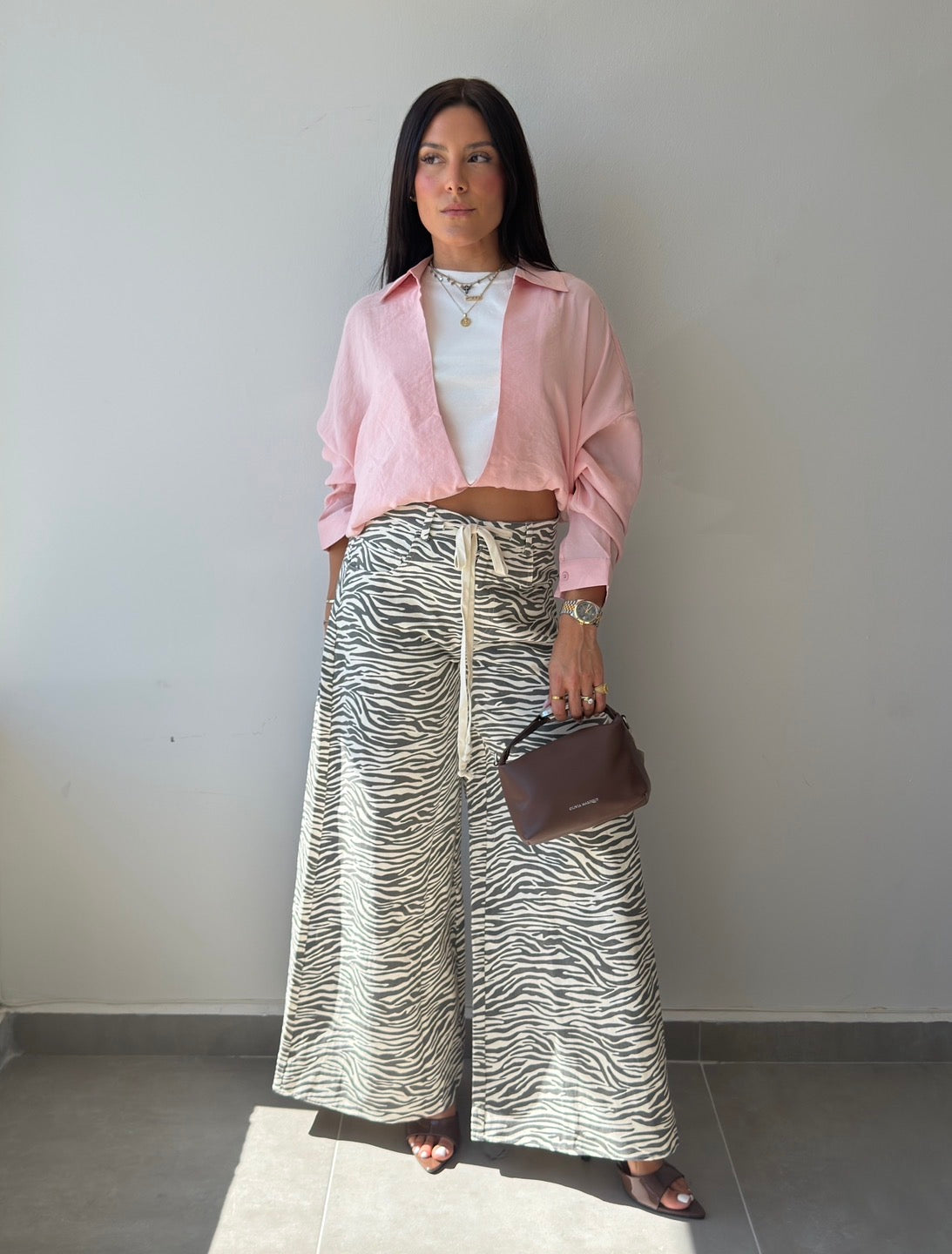 Zebra Wide Leg Pants