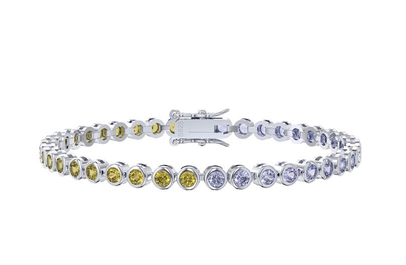 7in Bubble Tennis Bracelet-Silver