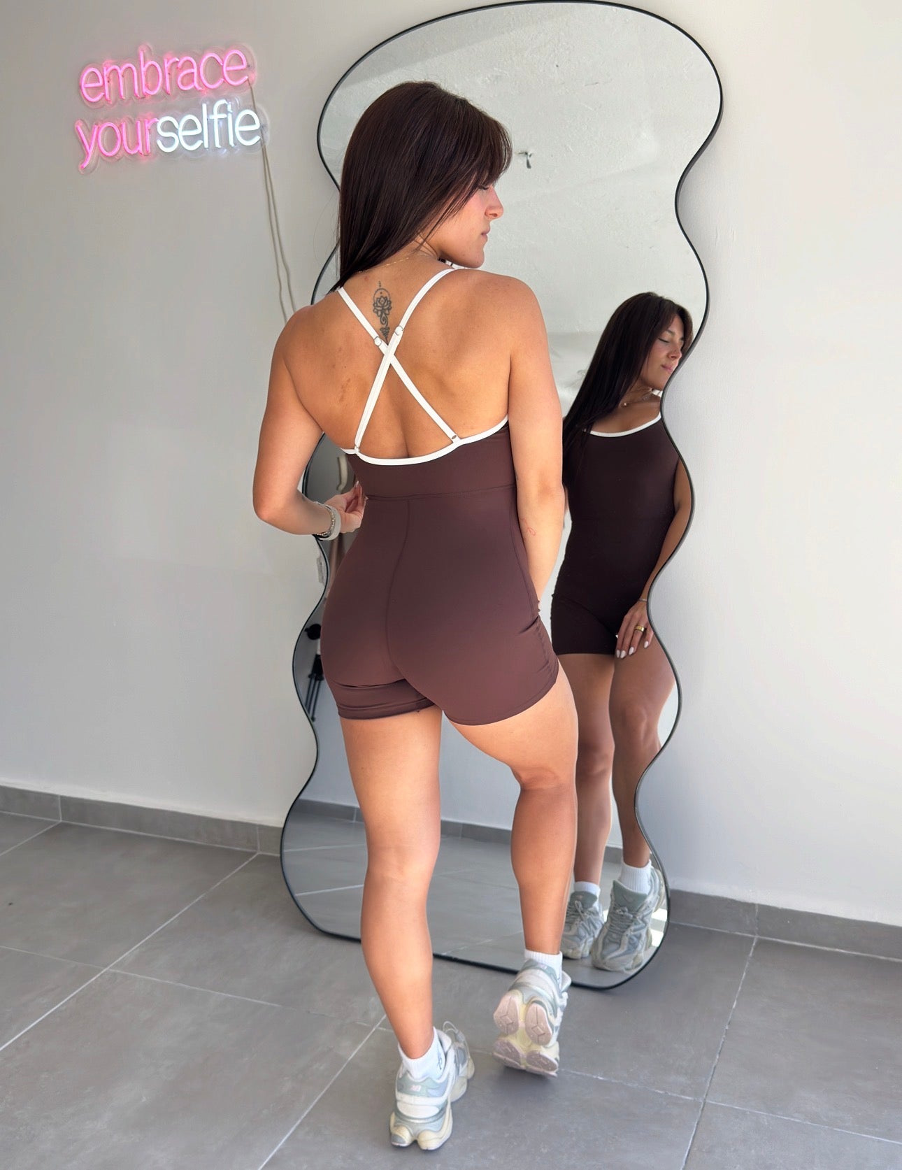 Espresso Contrast Romper