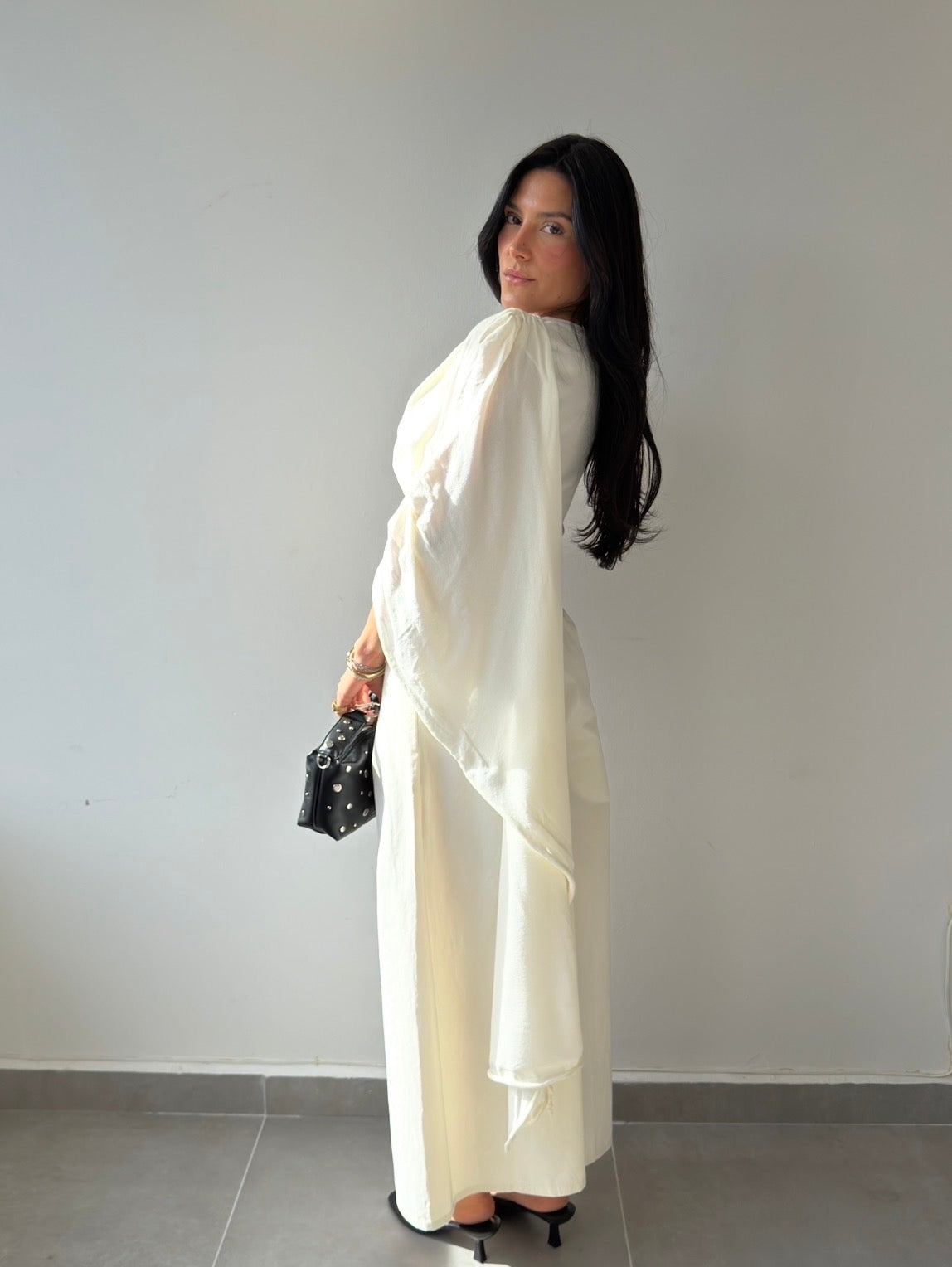 Knit Asymmetric Top (Ivory)