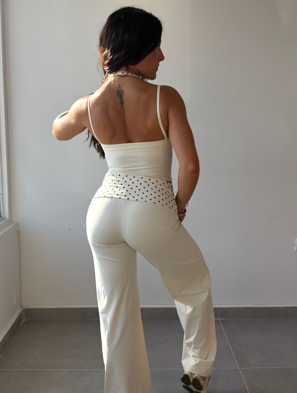 Ivory Polka Flare Set