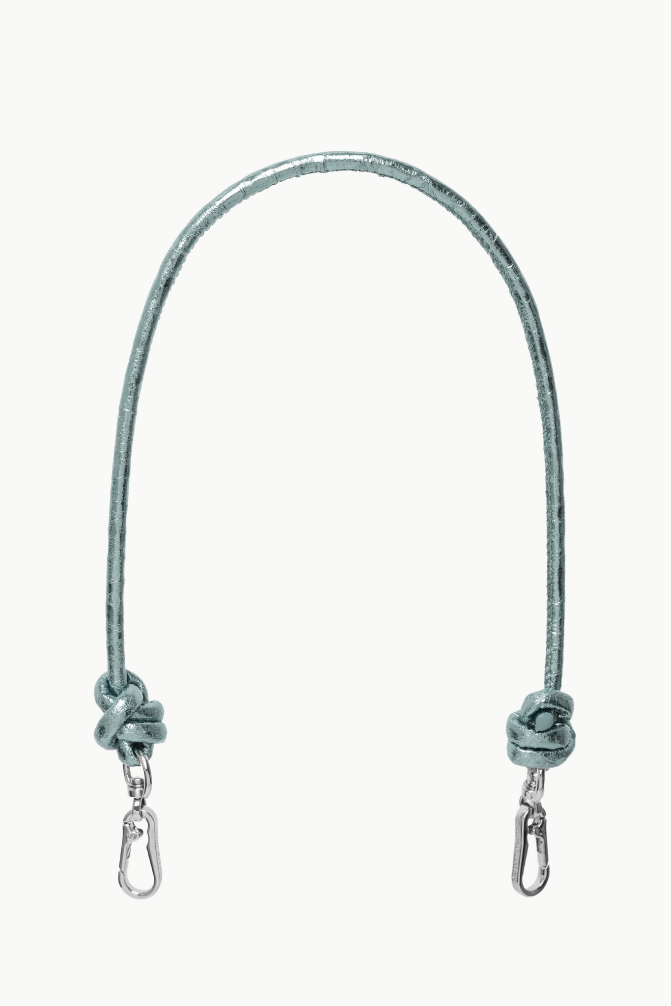 Cadena Piel Nudo 'Hombro'-Azul Metalizado