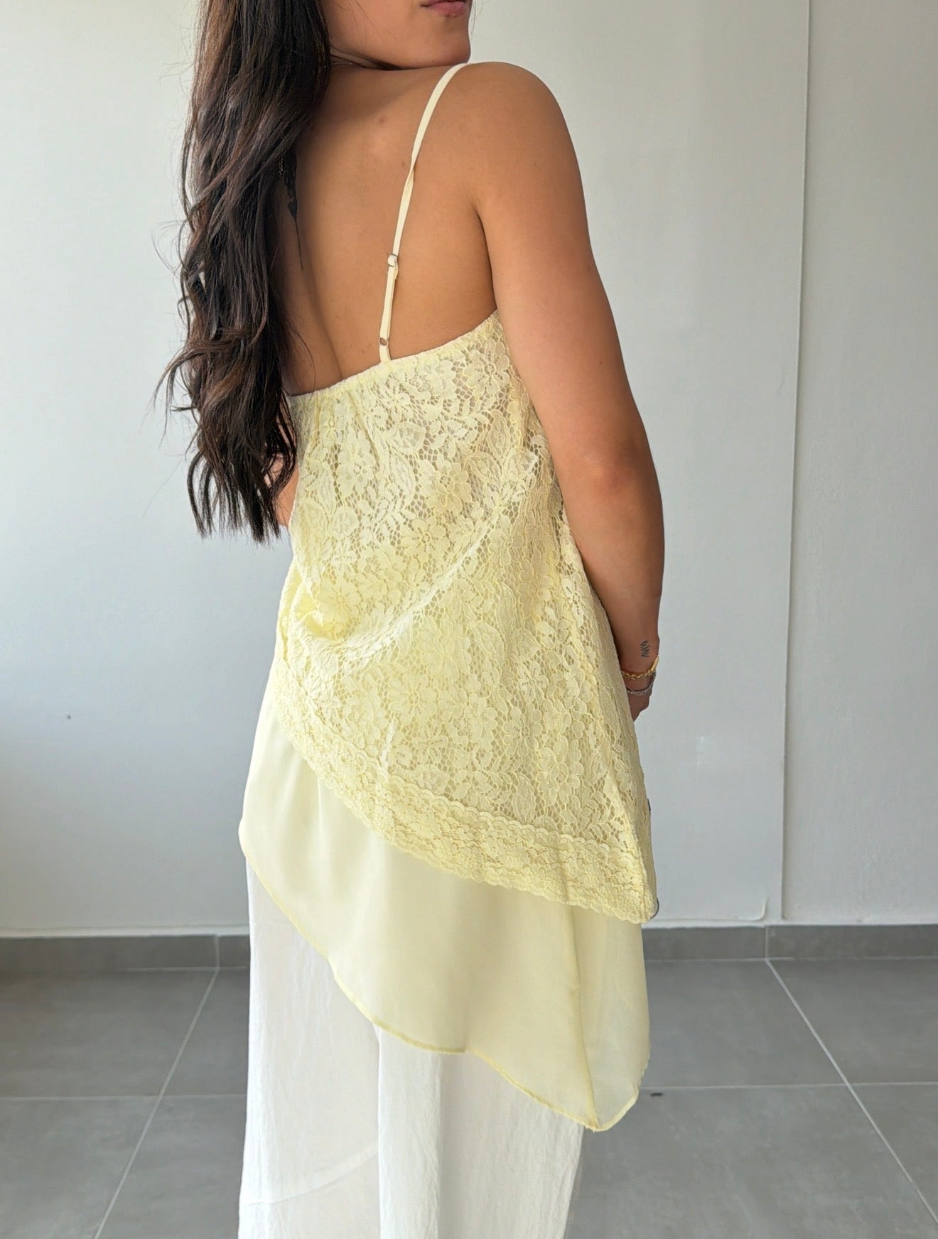 Butter Yellow Lace Top