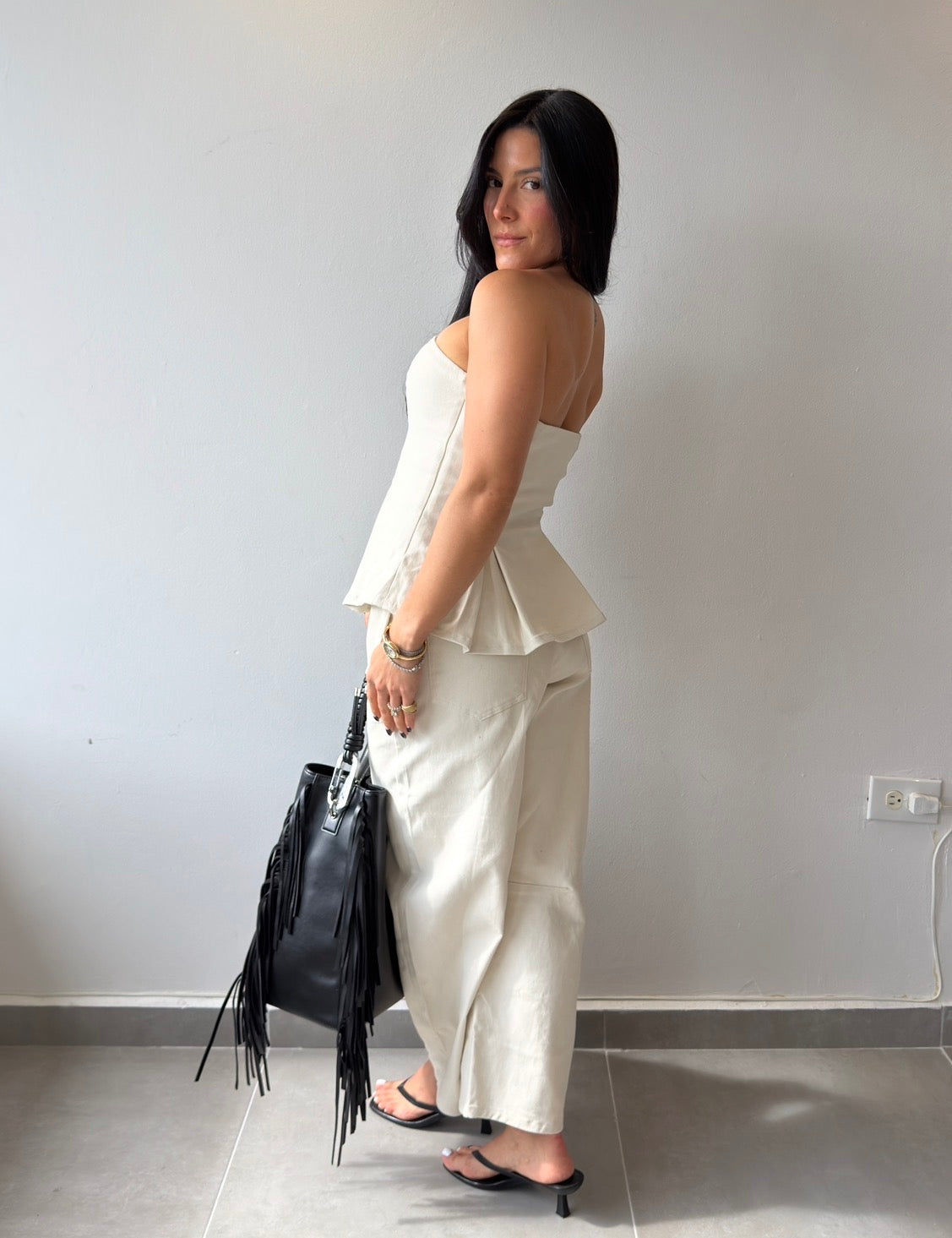 Ivory Denim Set
