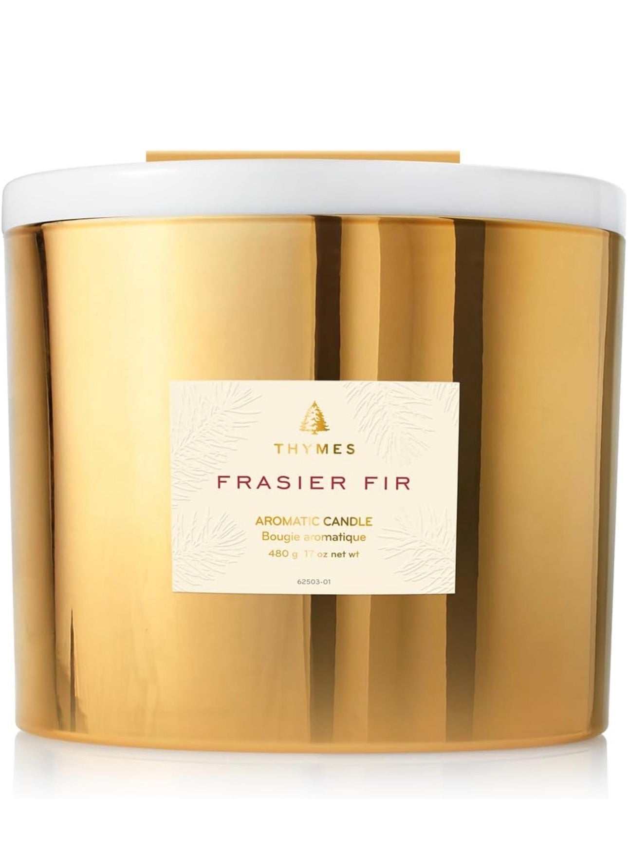 Frasier Fir Gilded Poured Candle - 3 wick Gold