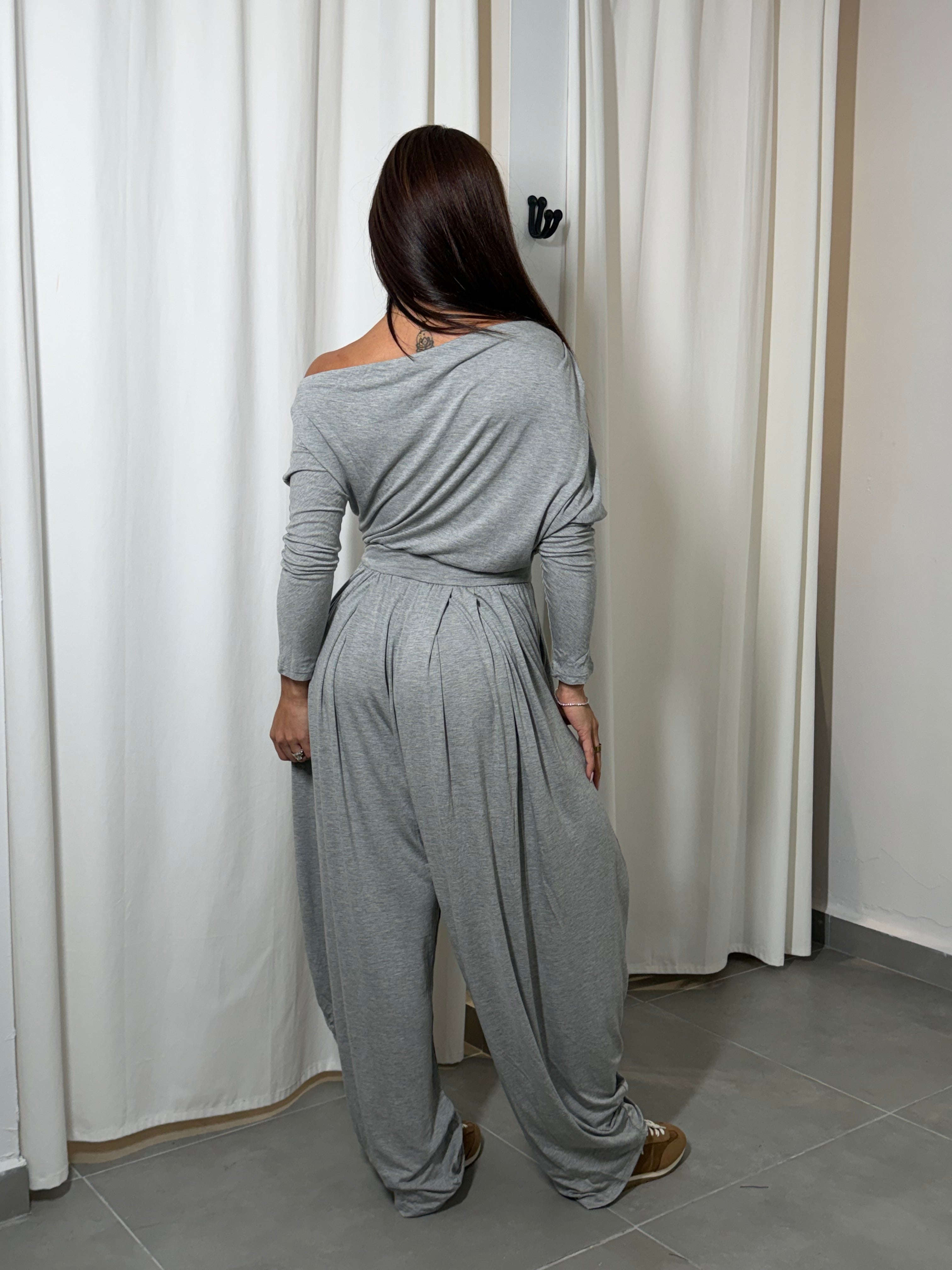 One Shoulder Draped Jumpsuit
