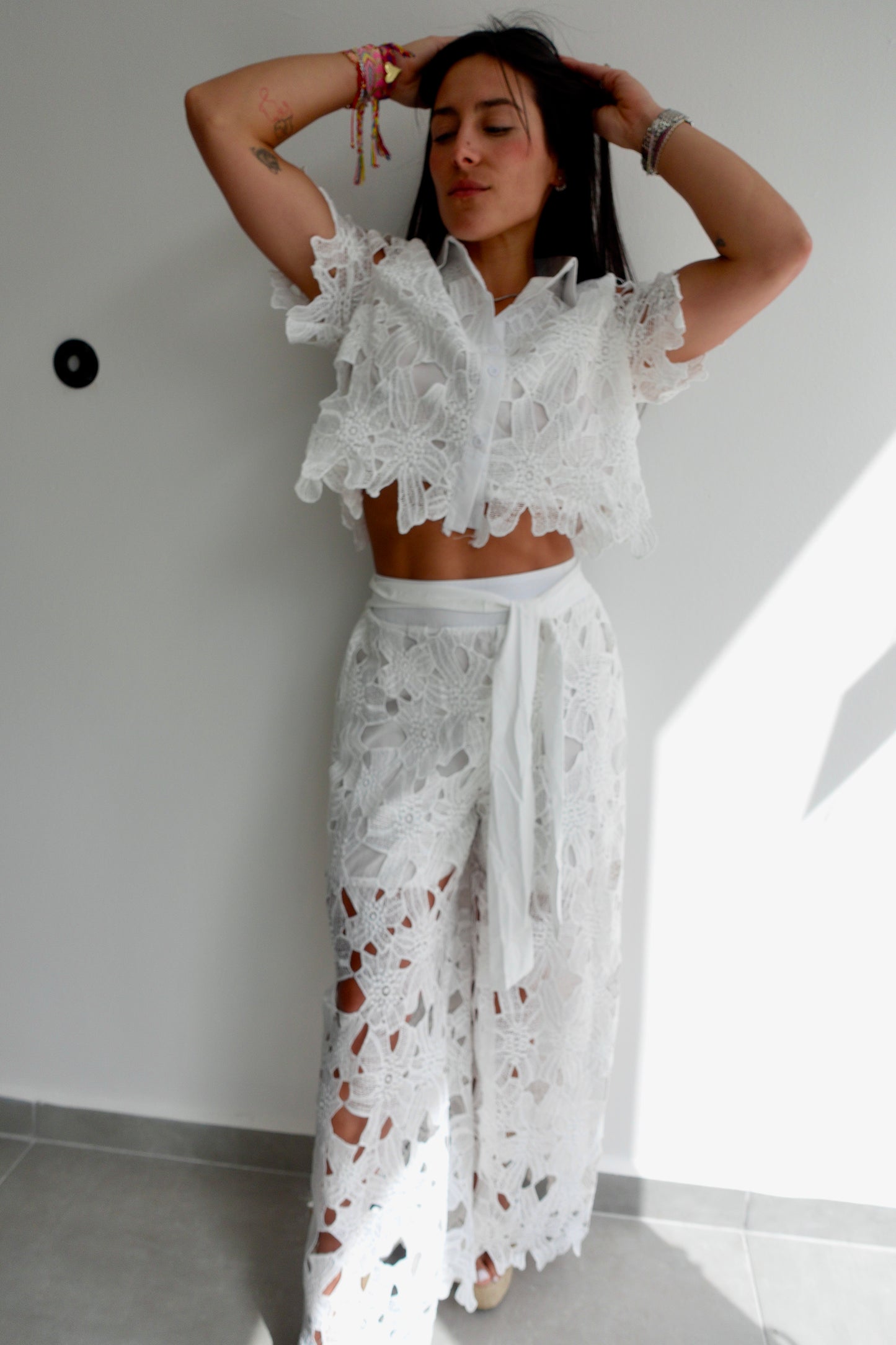 White Embroidered Set