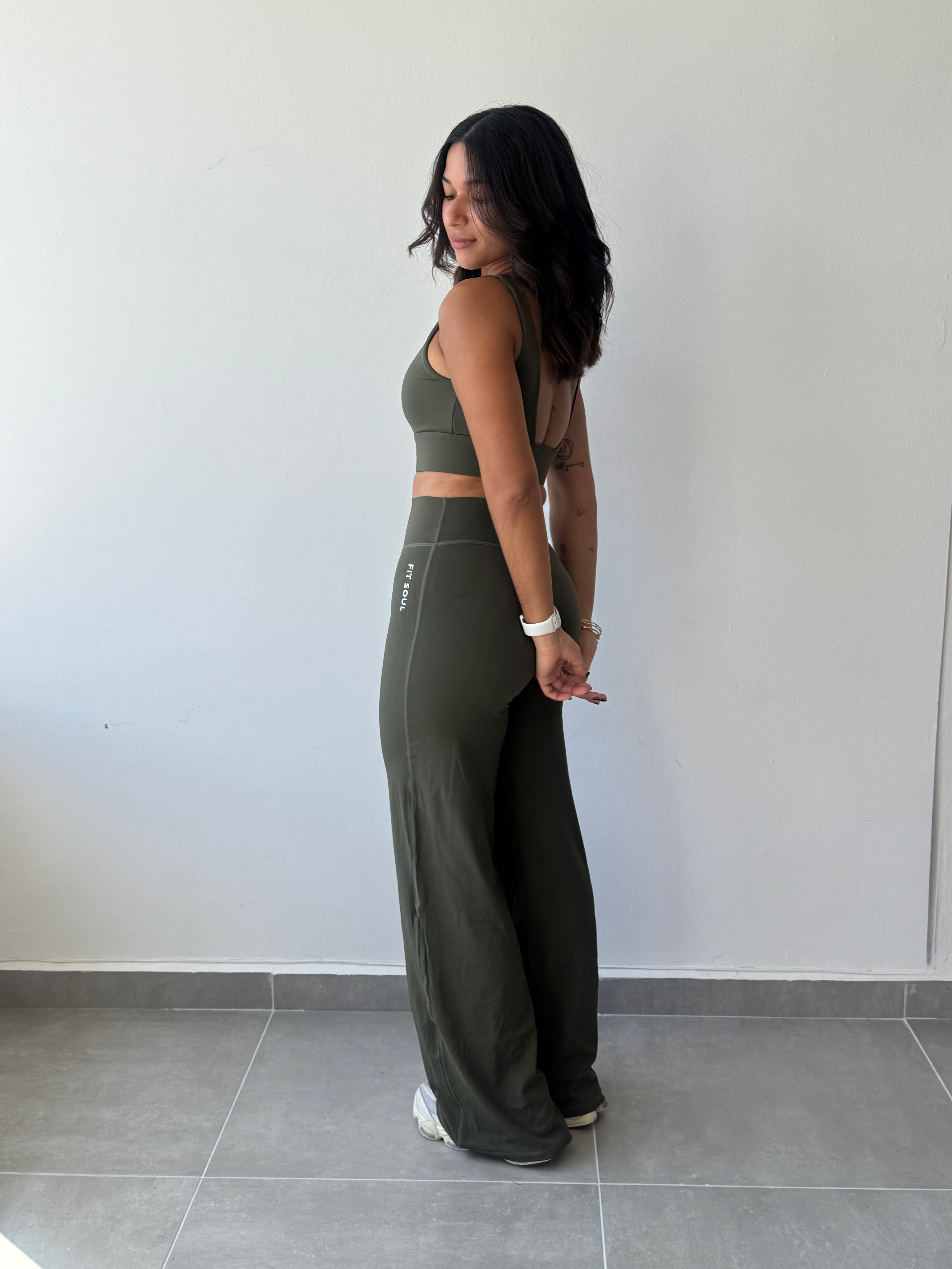 Olive Wide Legging