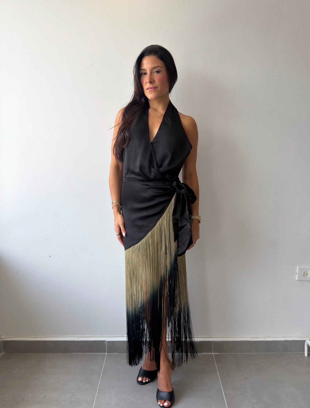 Halter Fringe Dress