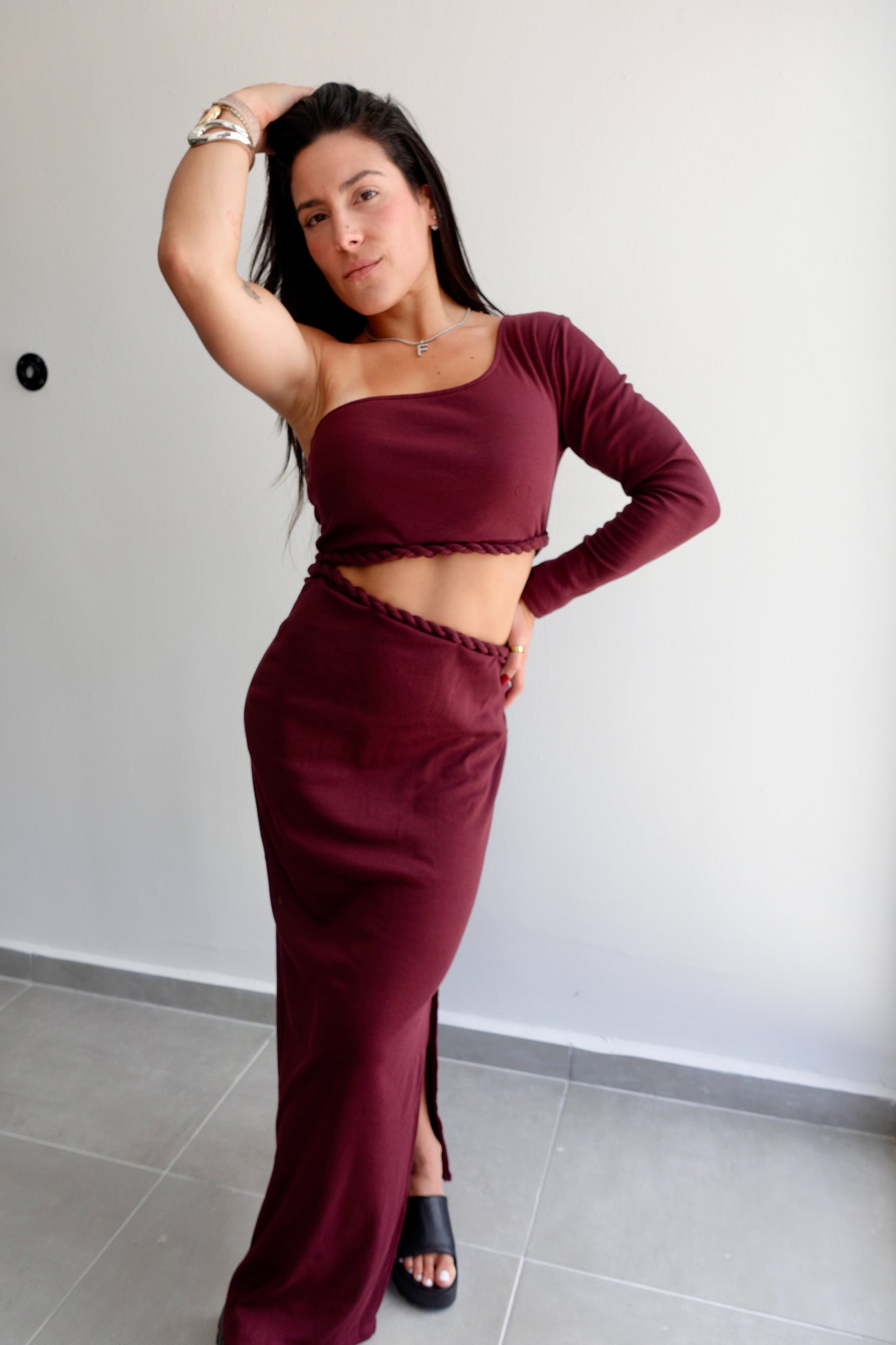 ONESIZE! Ribbed One Shoulder Dress
