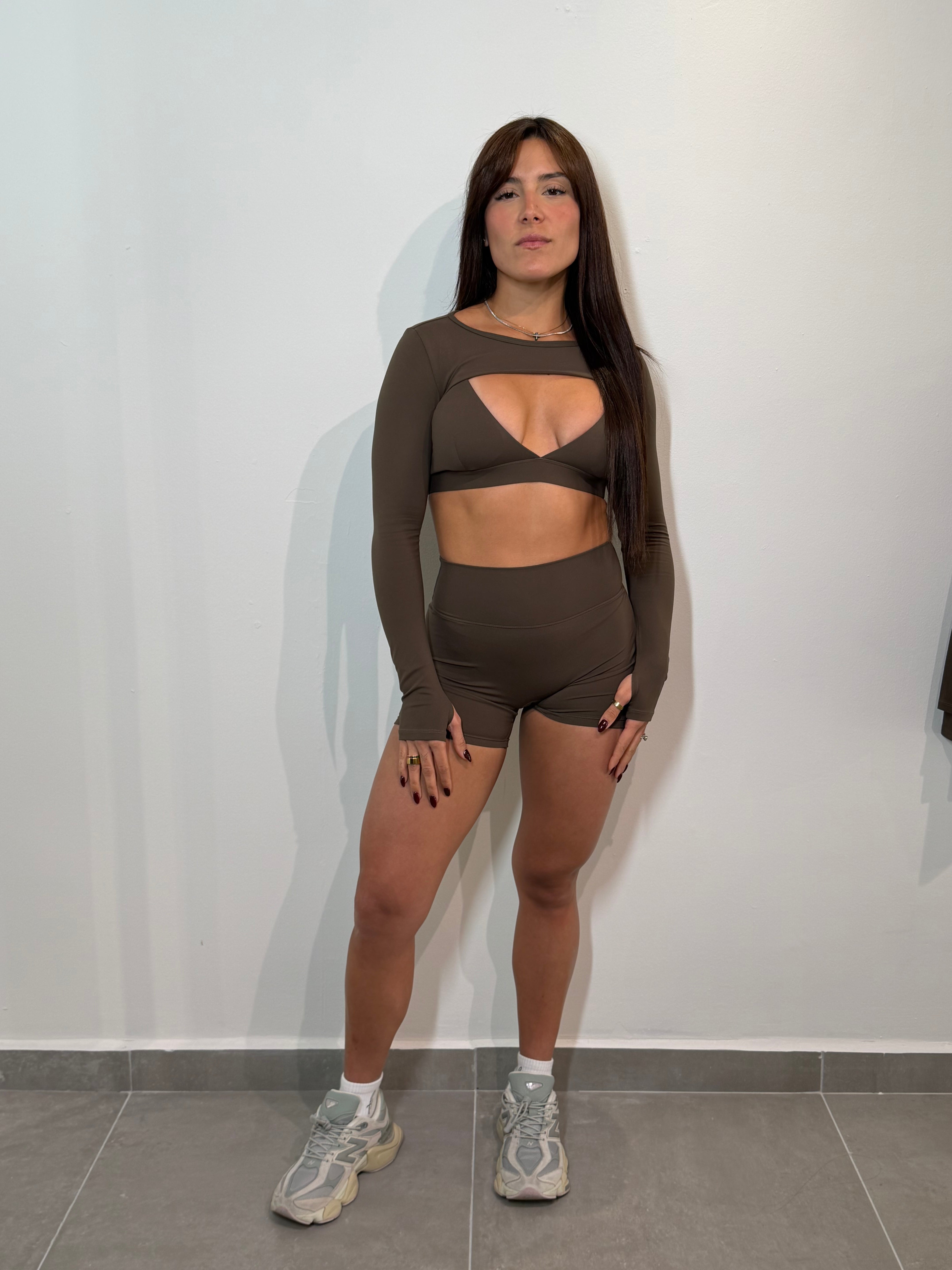 Brown 3 Piece Short Set