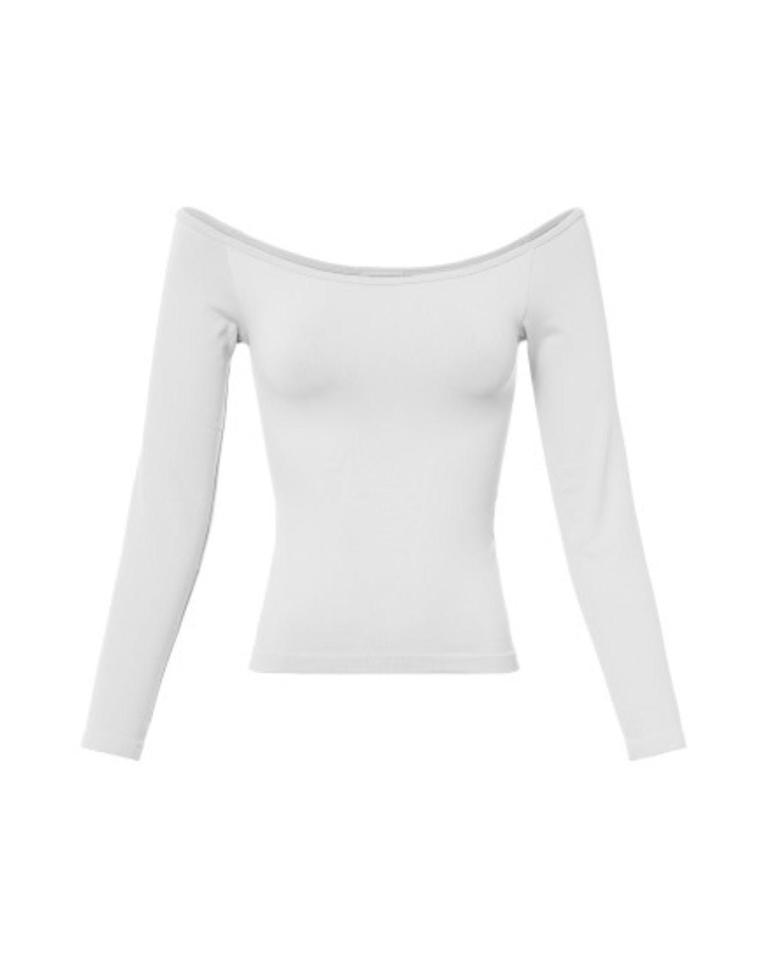 White Off Shoulder Basic