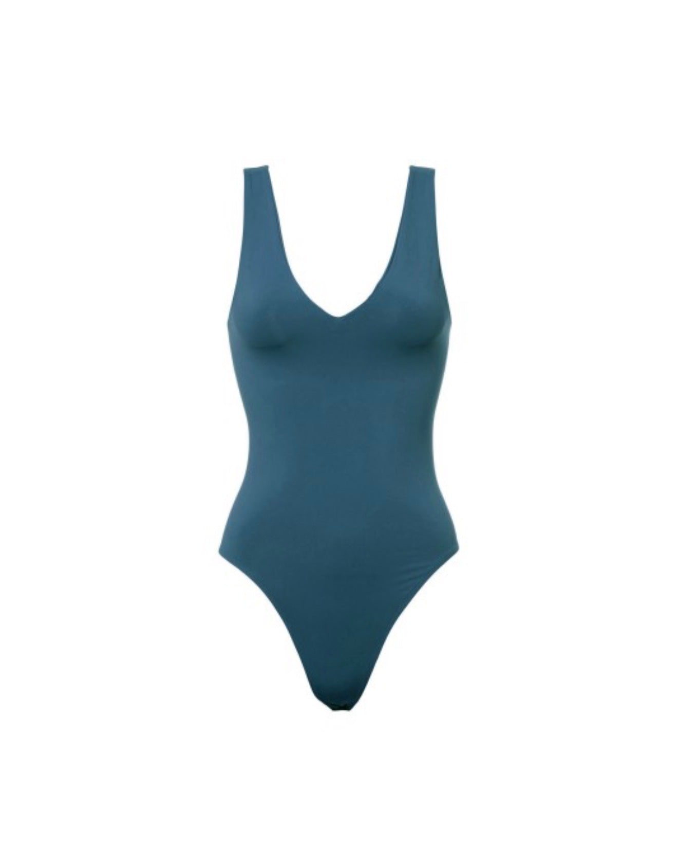 Blue V Cut Bodysuit