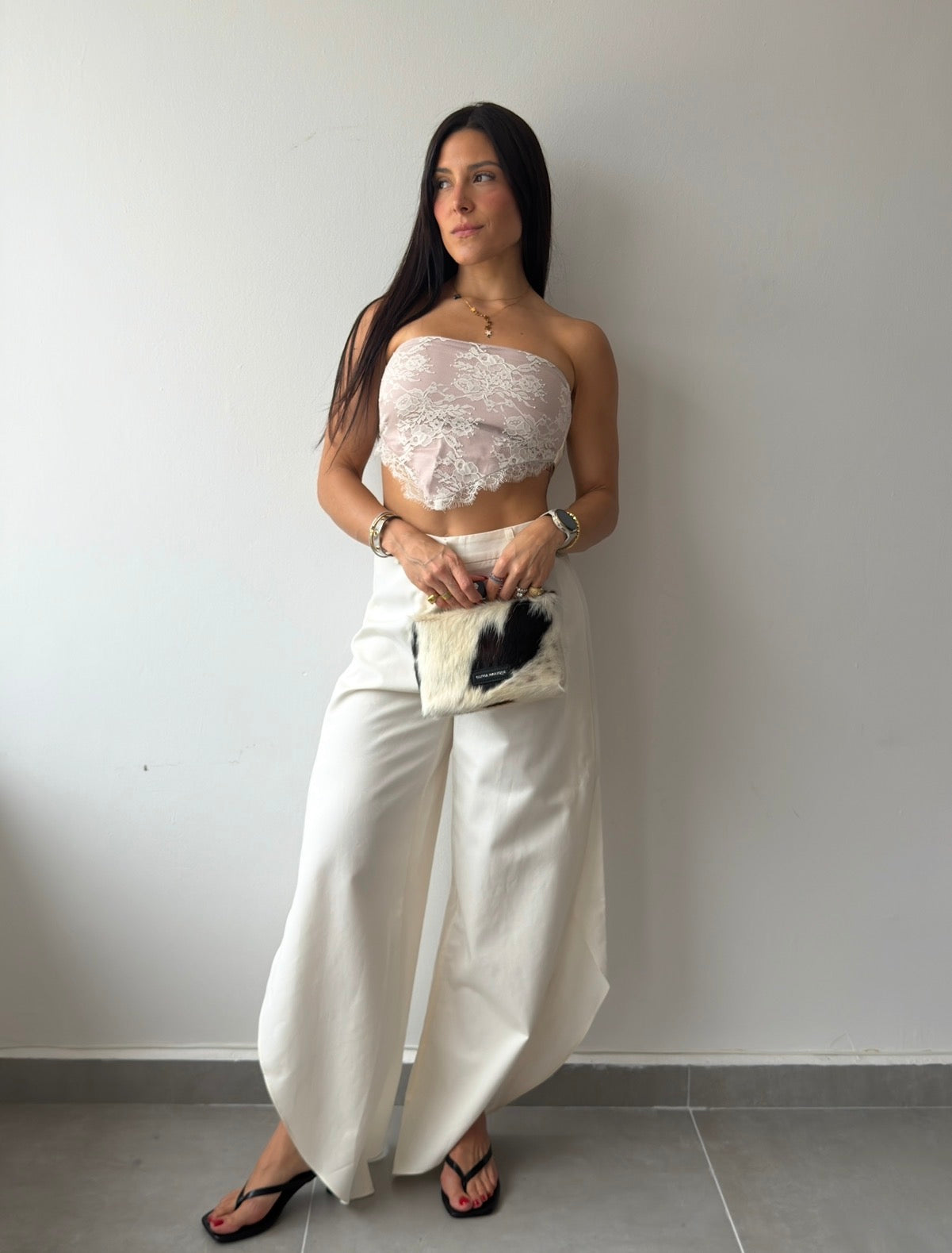 Ivory Slit Trousers