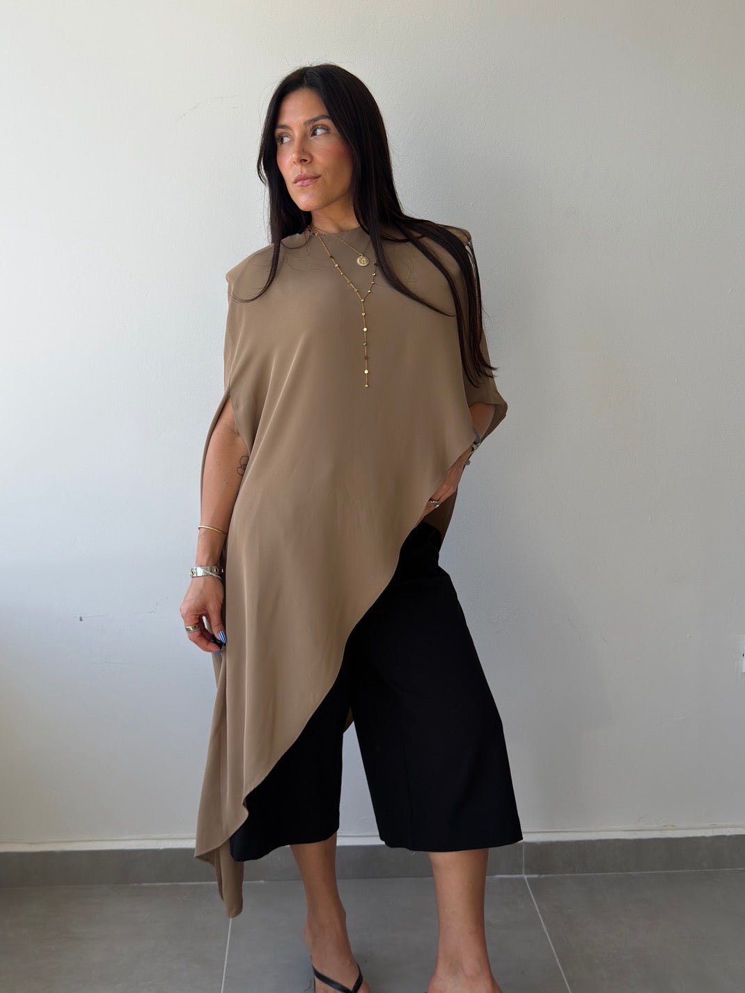 Taupe Asymmetric Cape