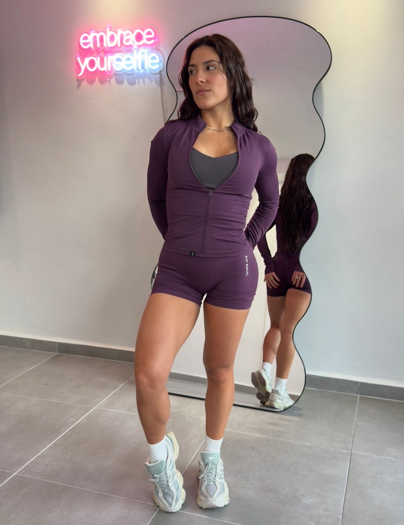 Dark Purple Seamless Short