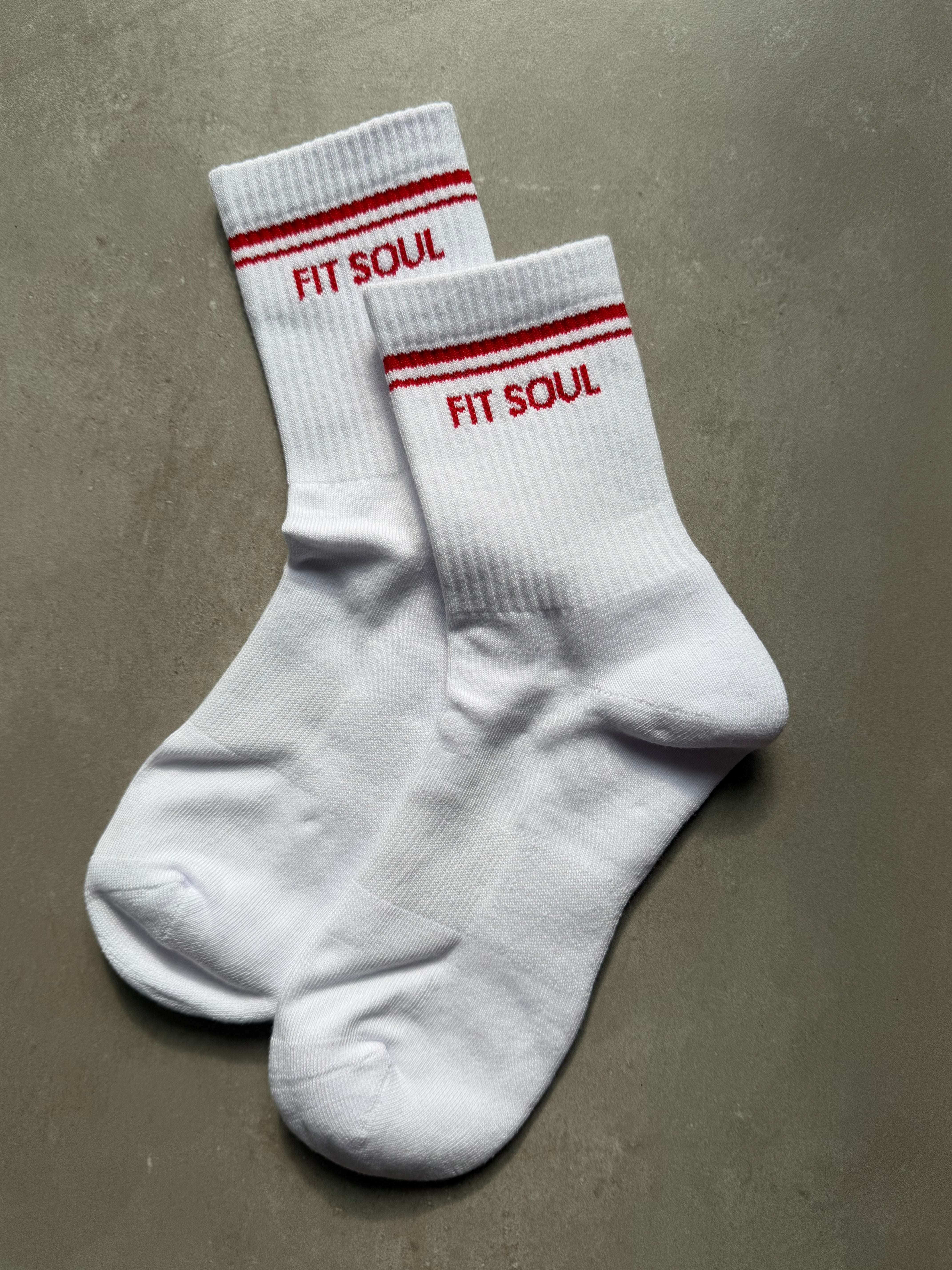 Half Crew Socks (Red)