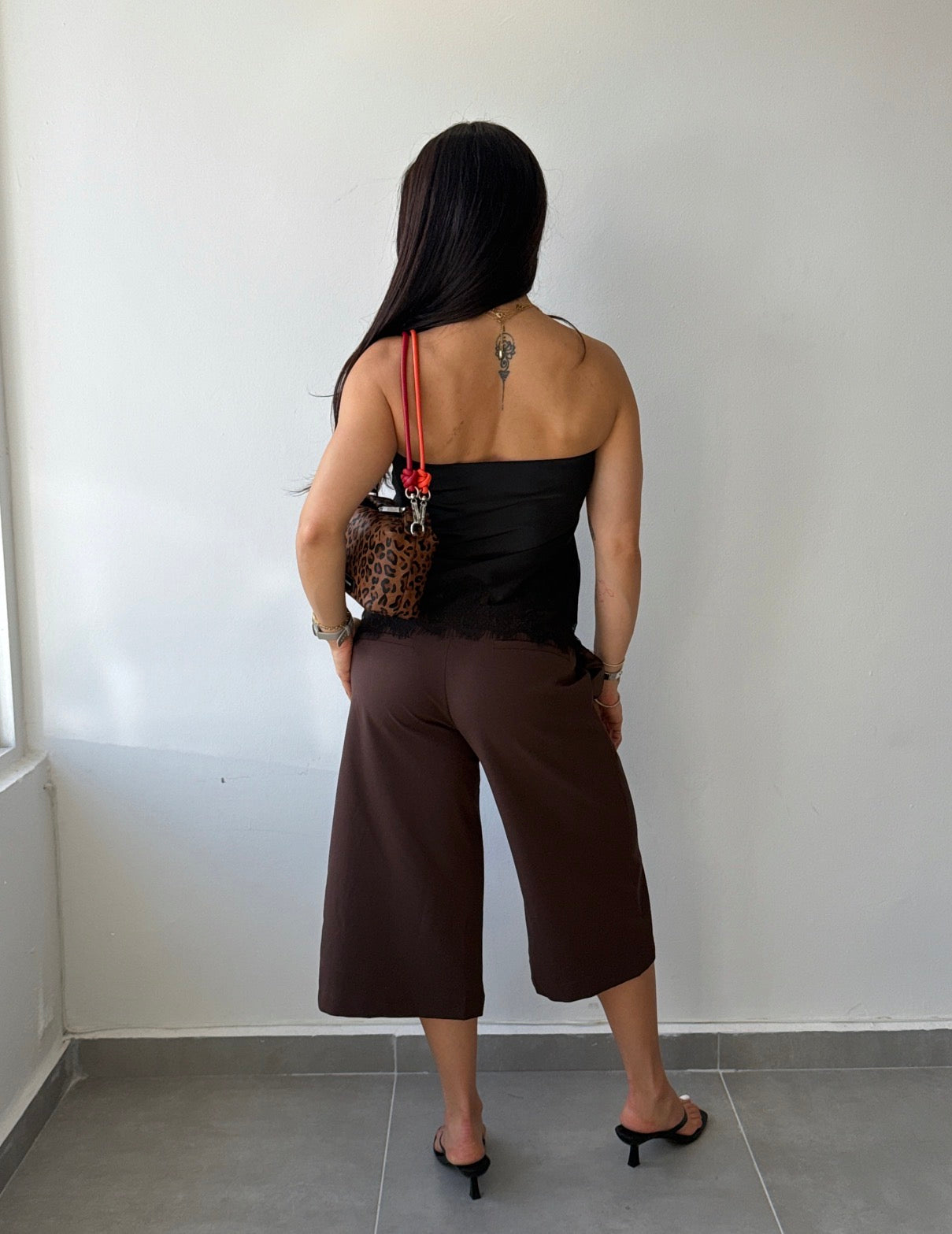 Brown Bermuda Pants