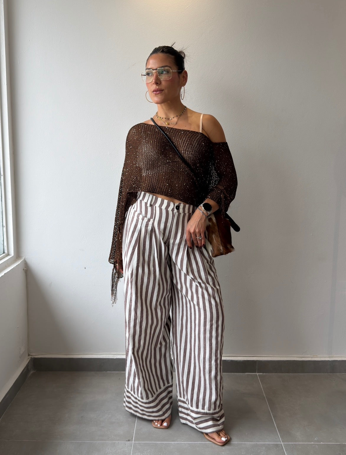 Stripes Linen Pants