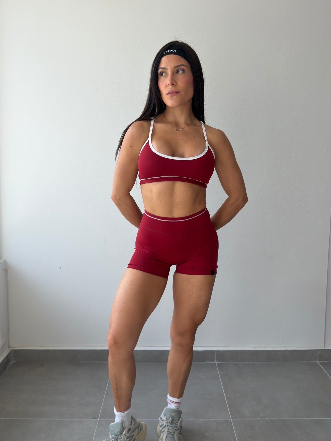 Cherry Contrast Short Set
