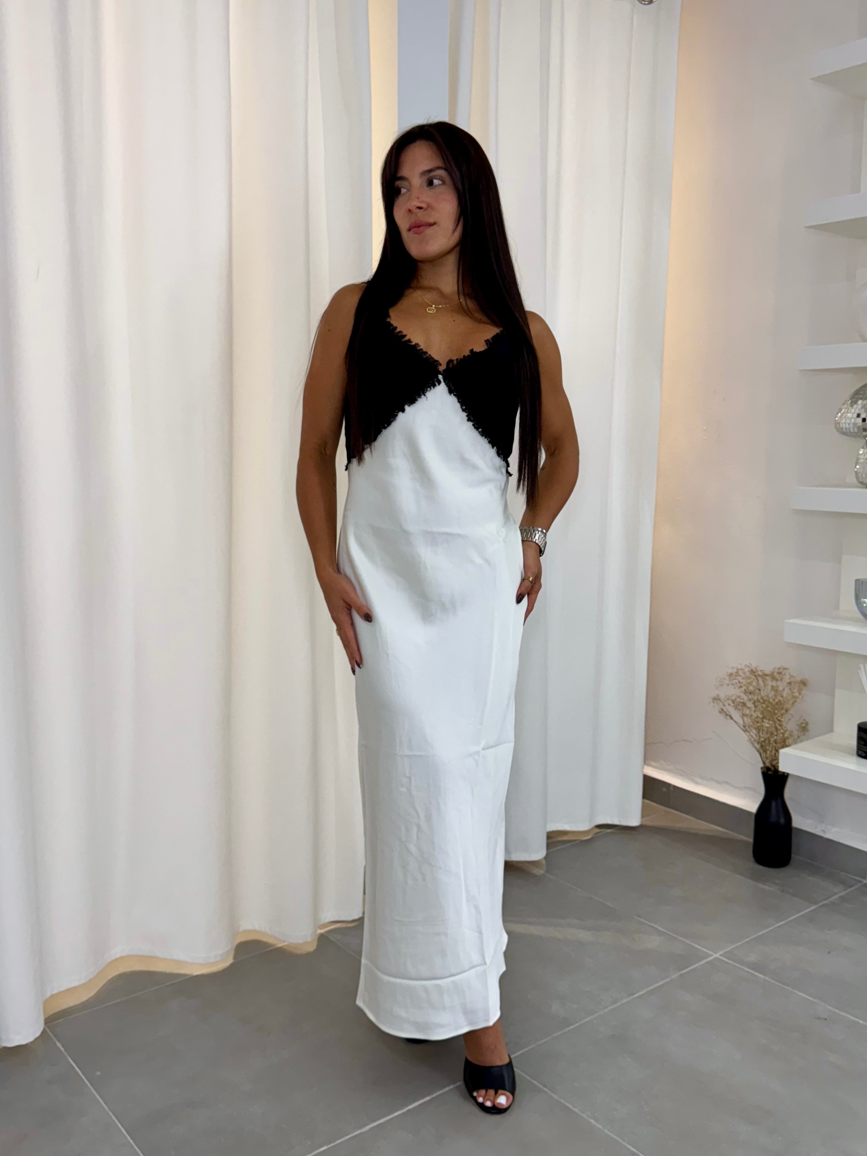 Contrast Maxi Dress