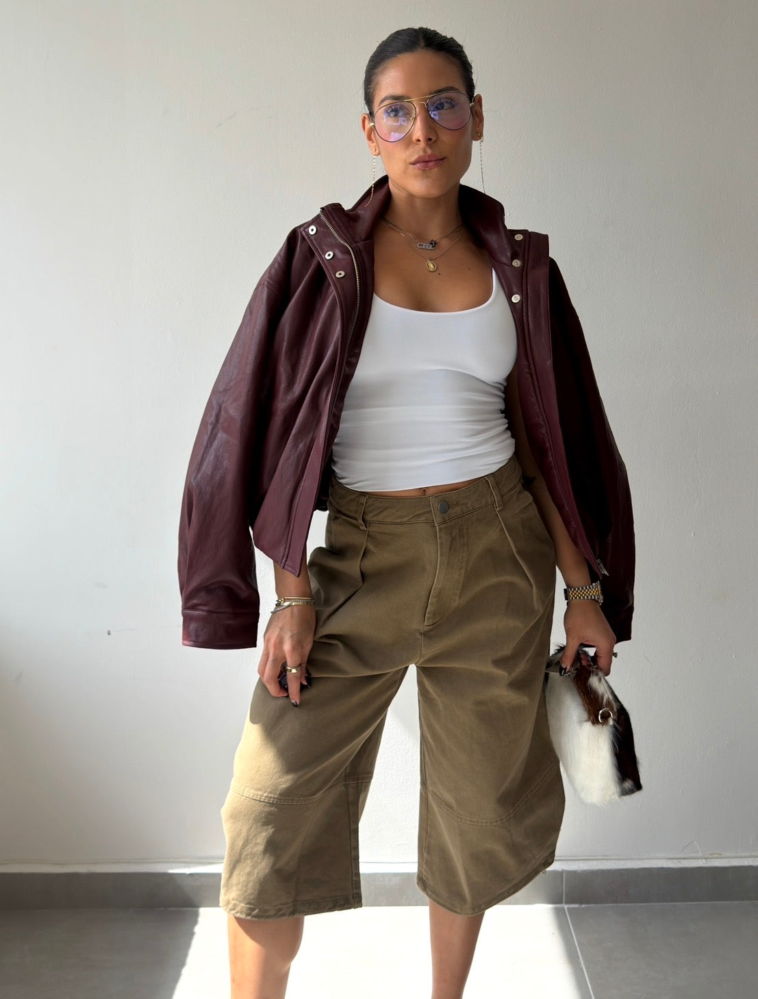 Burgundy Bomber Jacket
