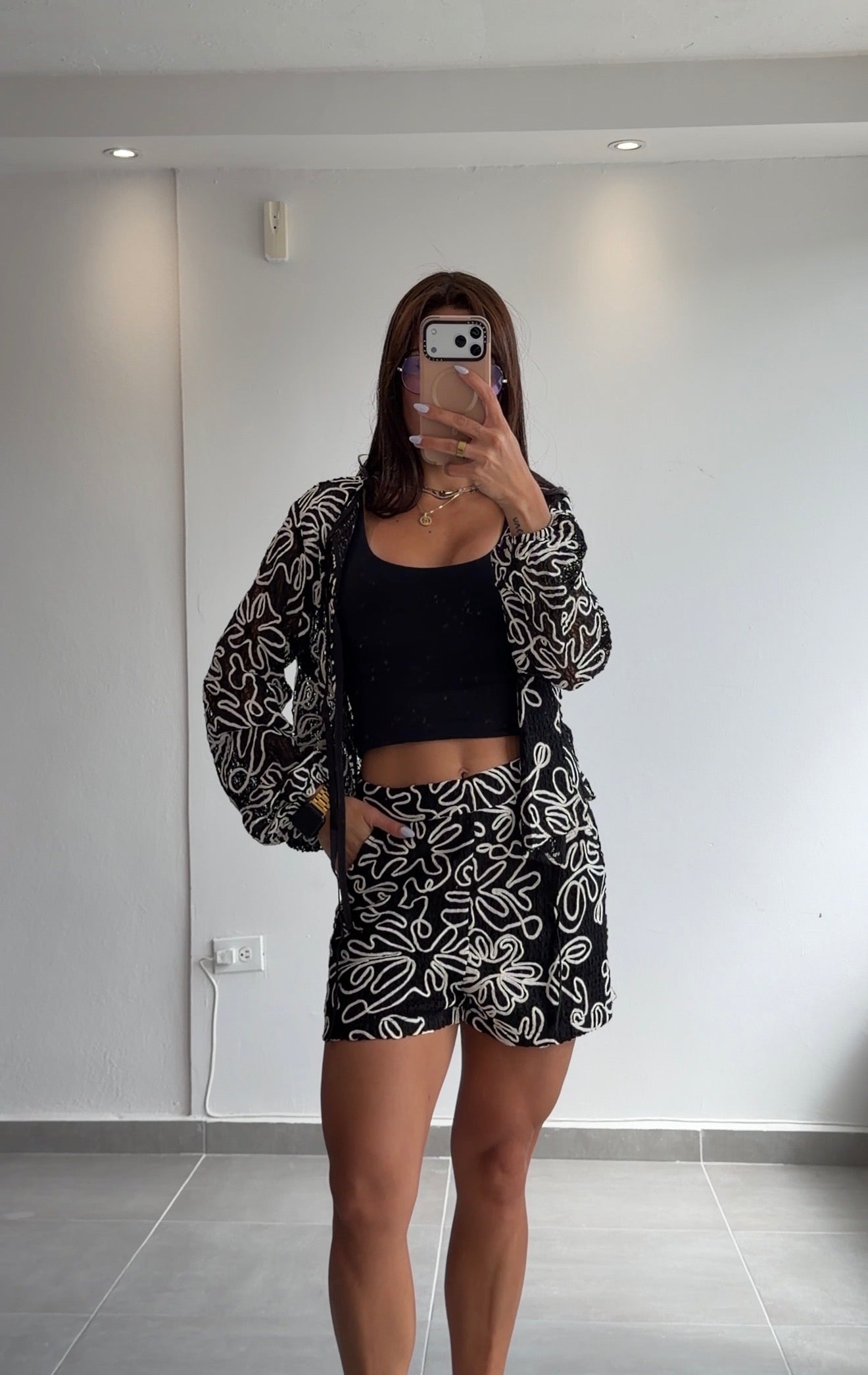 (Black) Knitted Short Set