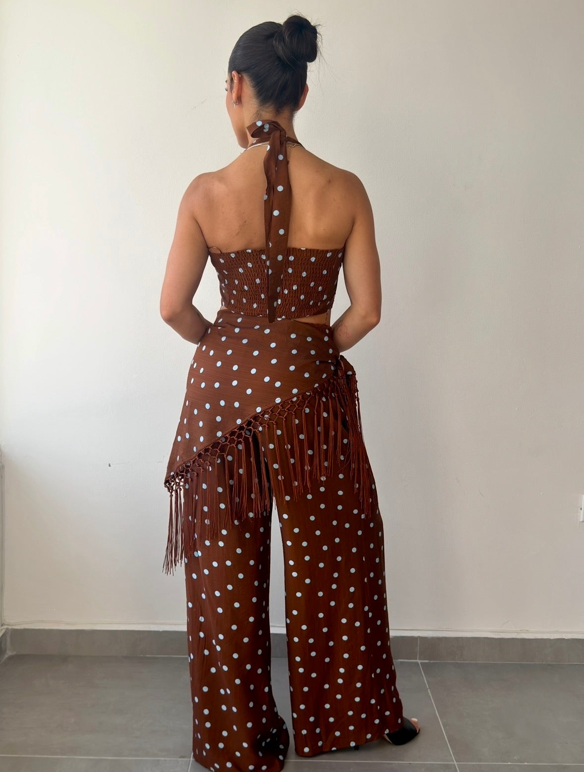 Brown/Blue Polka Set