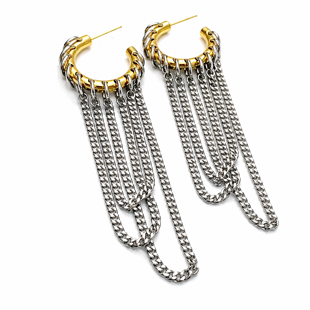Statement Chain Chunky Hoops