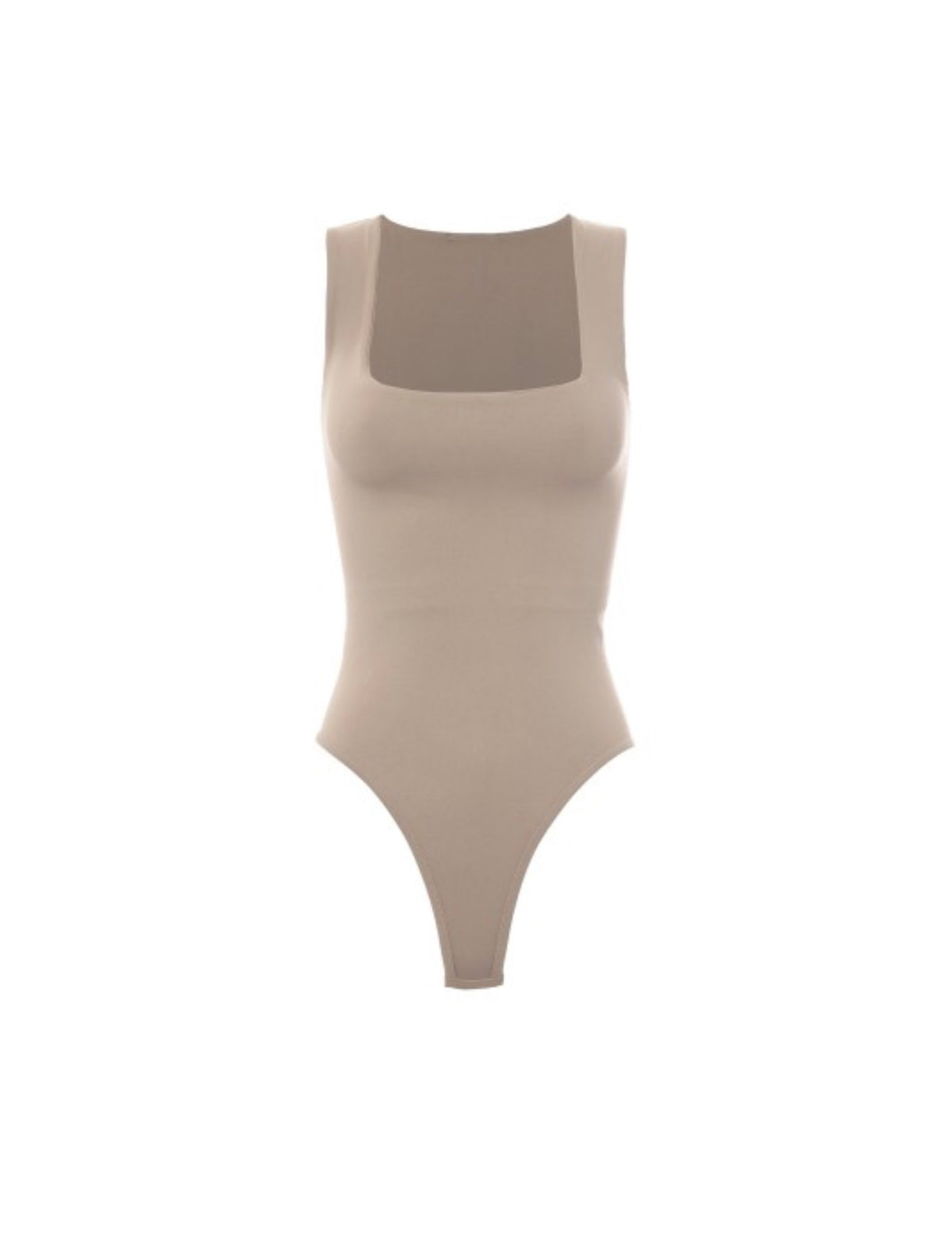 (Gray-ge) Squared Neck Bodysuit