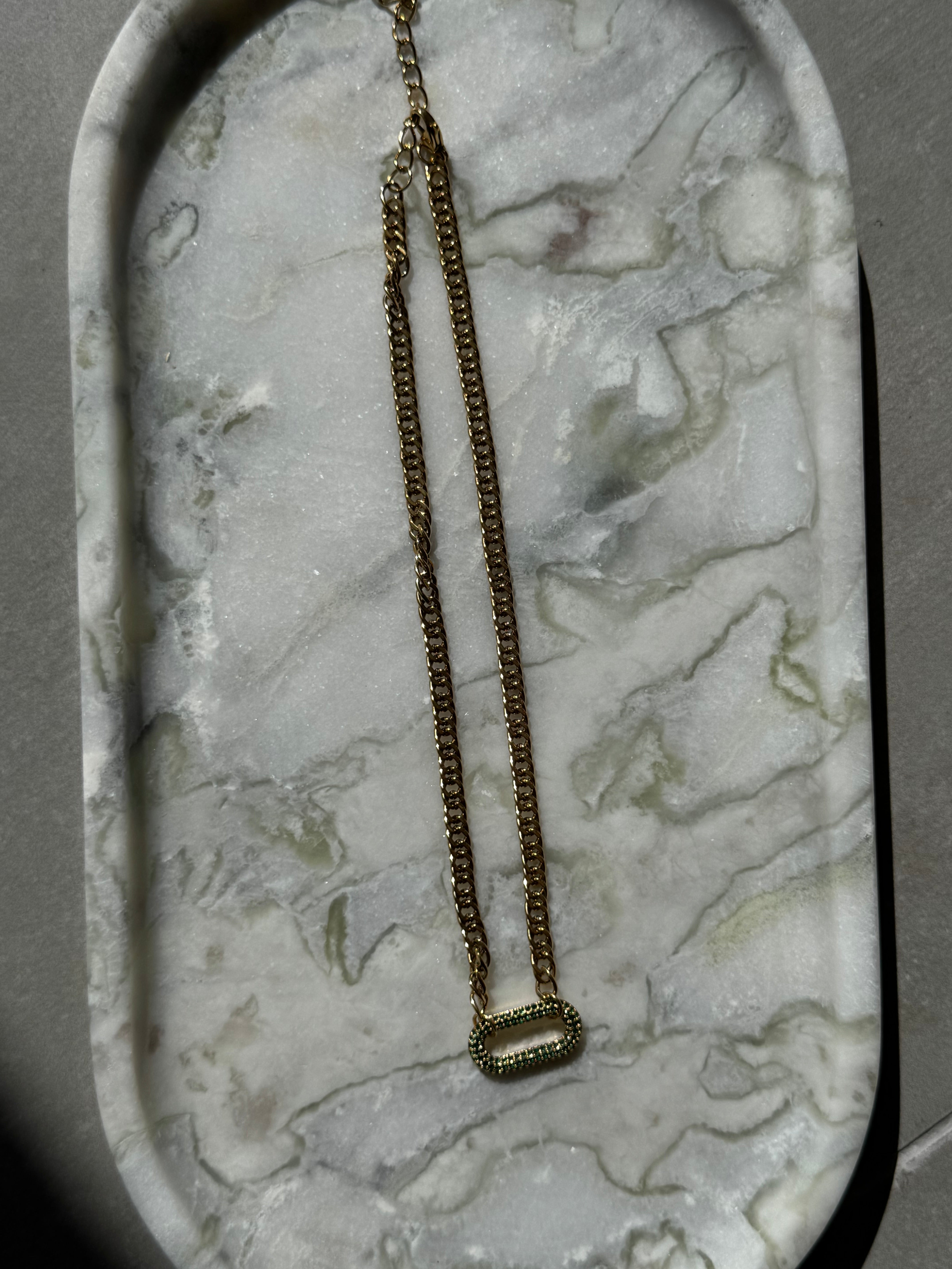 Green Detail Gold Cubanita