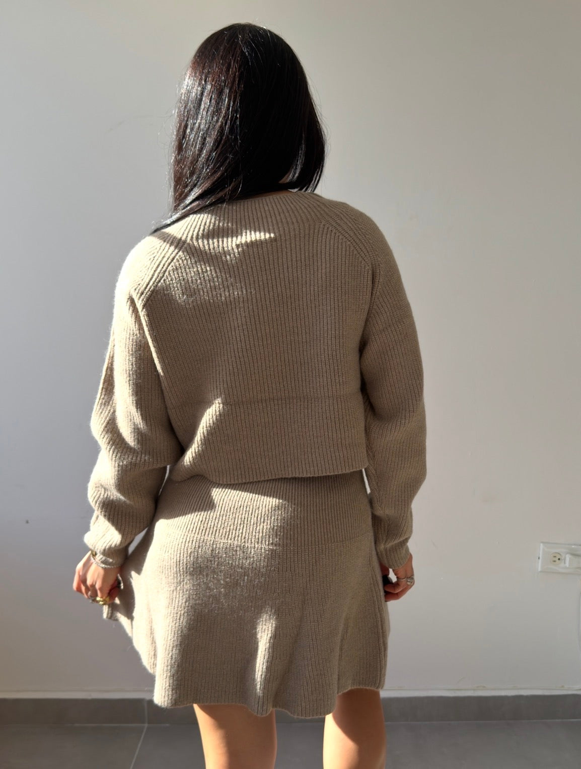 Mocha Sweater And Skirt Set