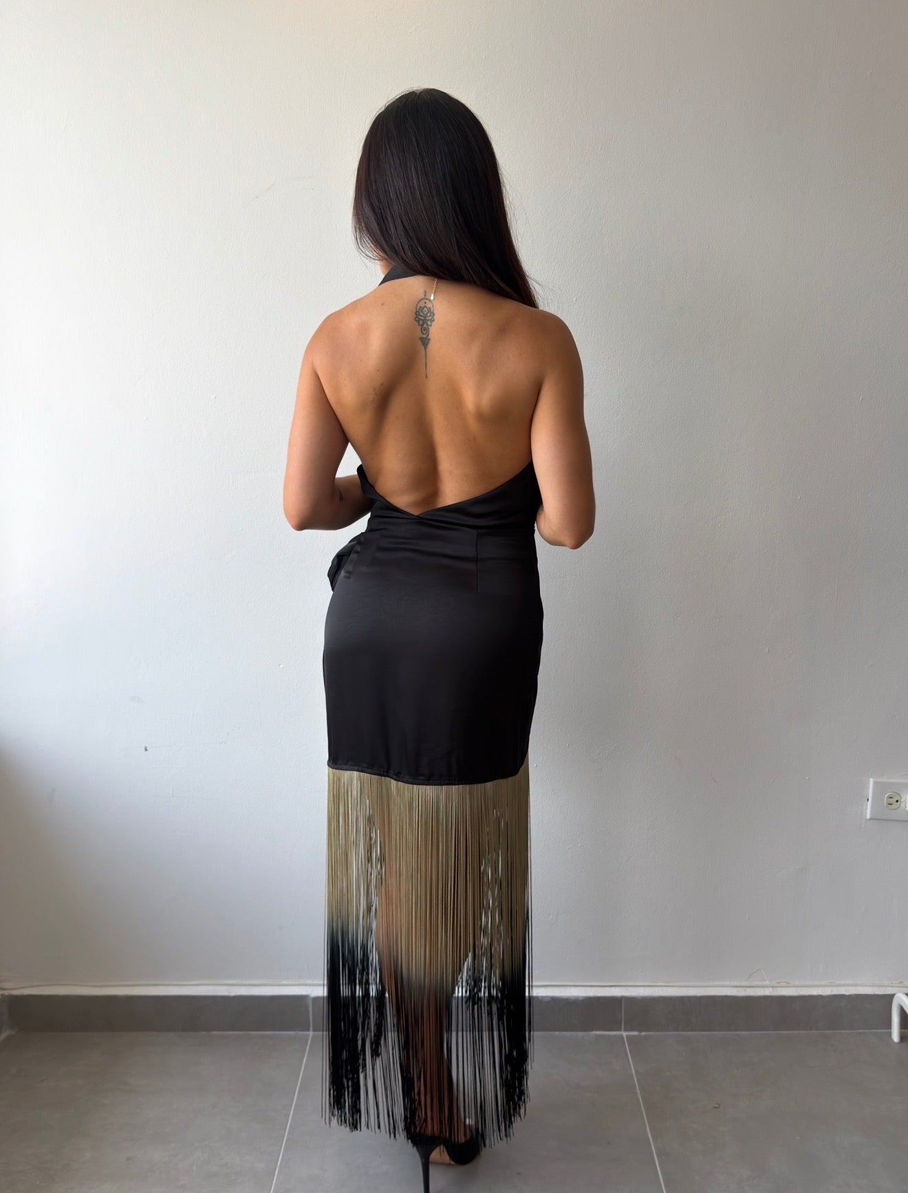 Halter Fringe Dress