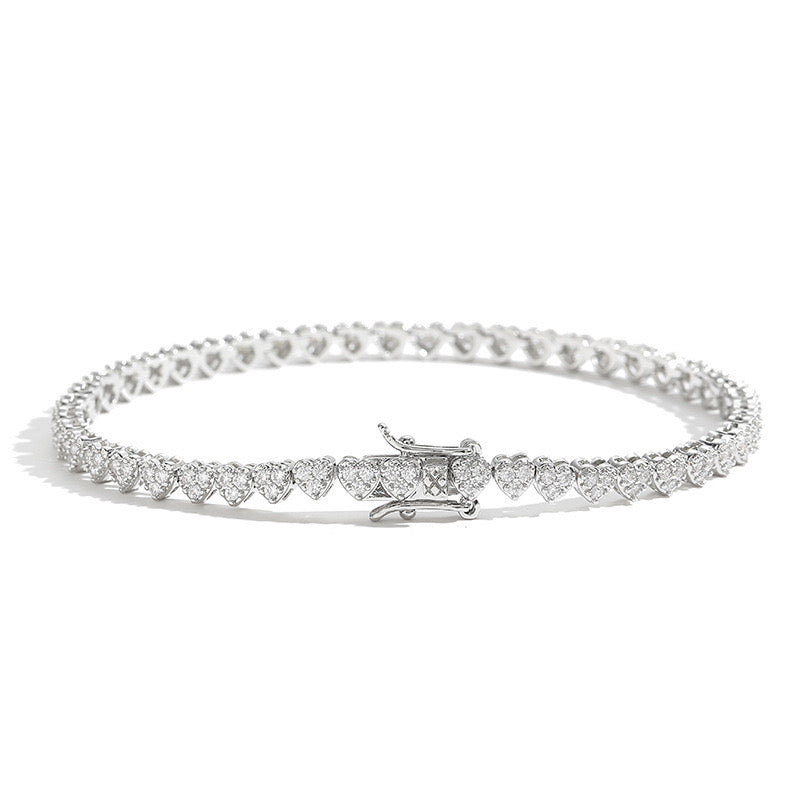 Heart Tennis Bracelet